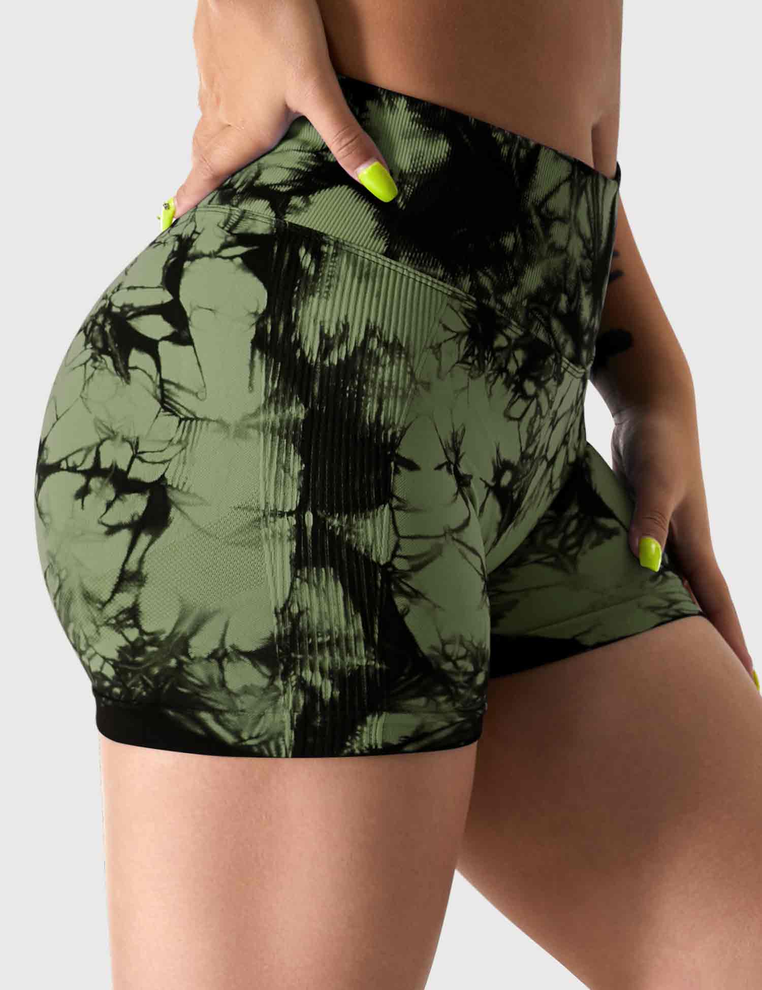 YGLEO 3.6"Professional Tie Dye Shorts