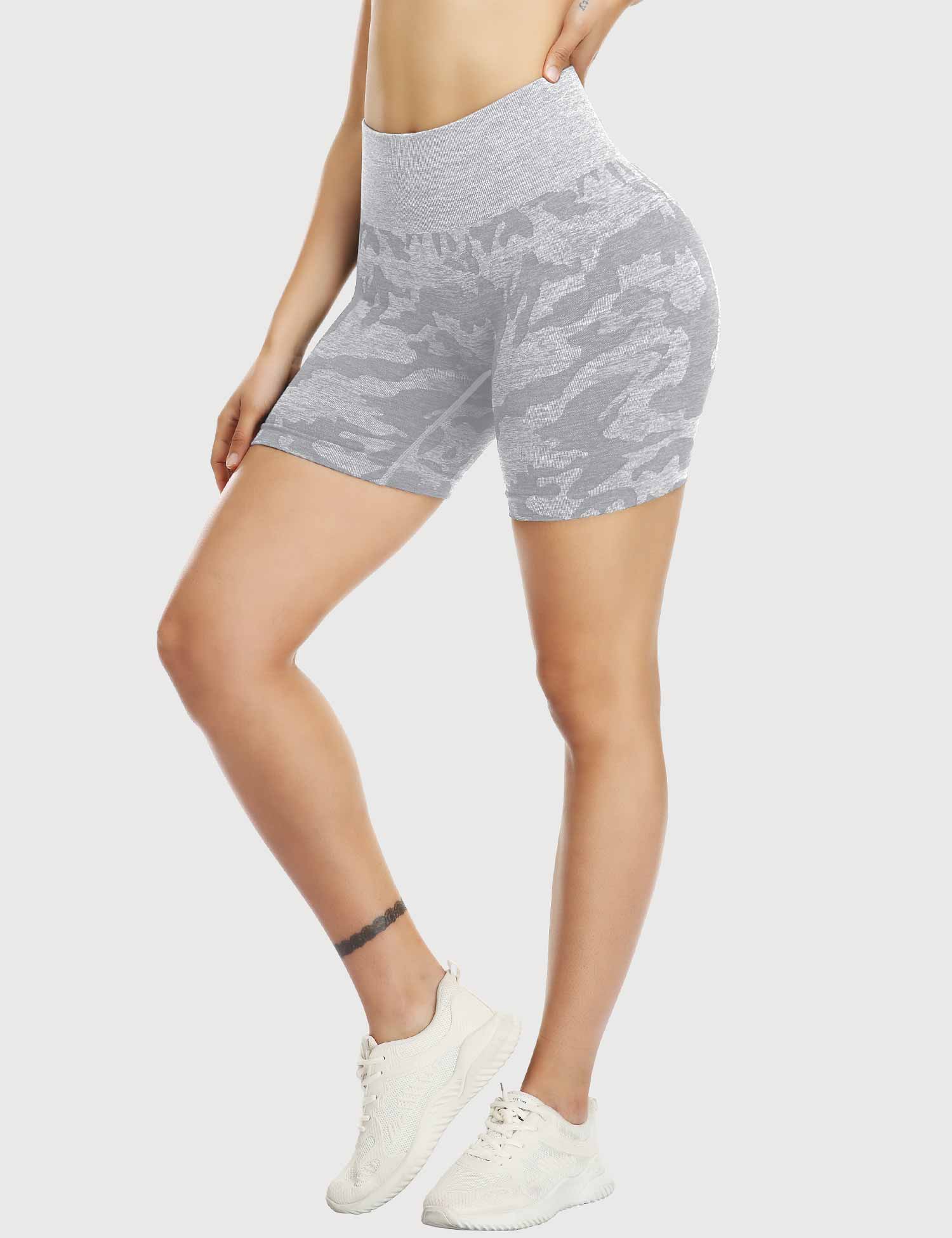 YGLEO Camo Seamless Shorts
