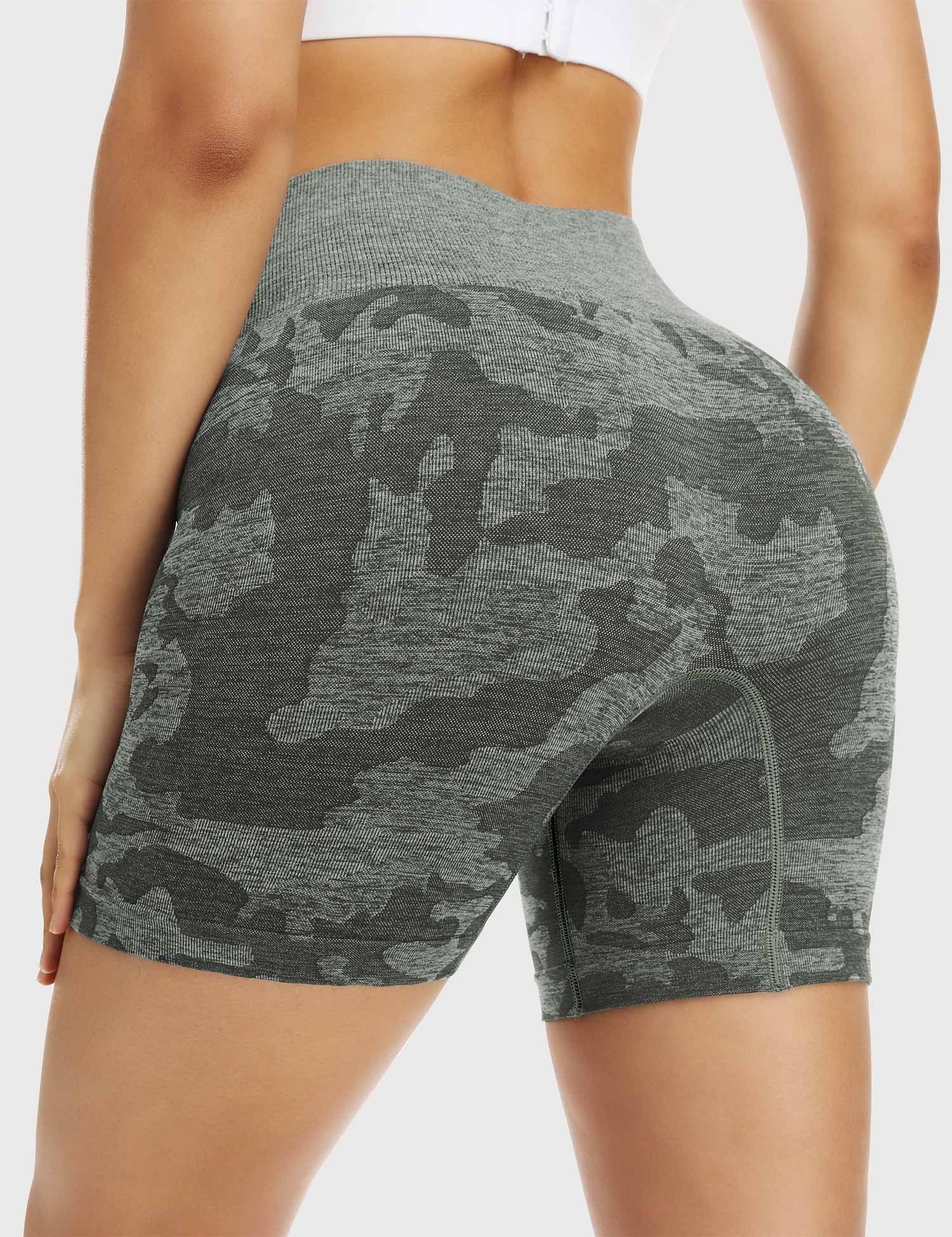 YGLEO Camo Seamless Shorts