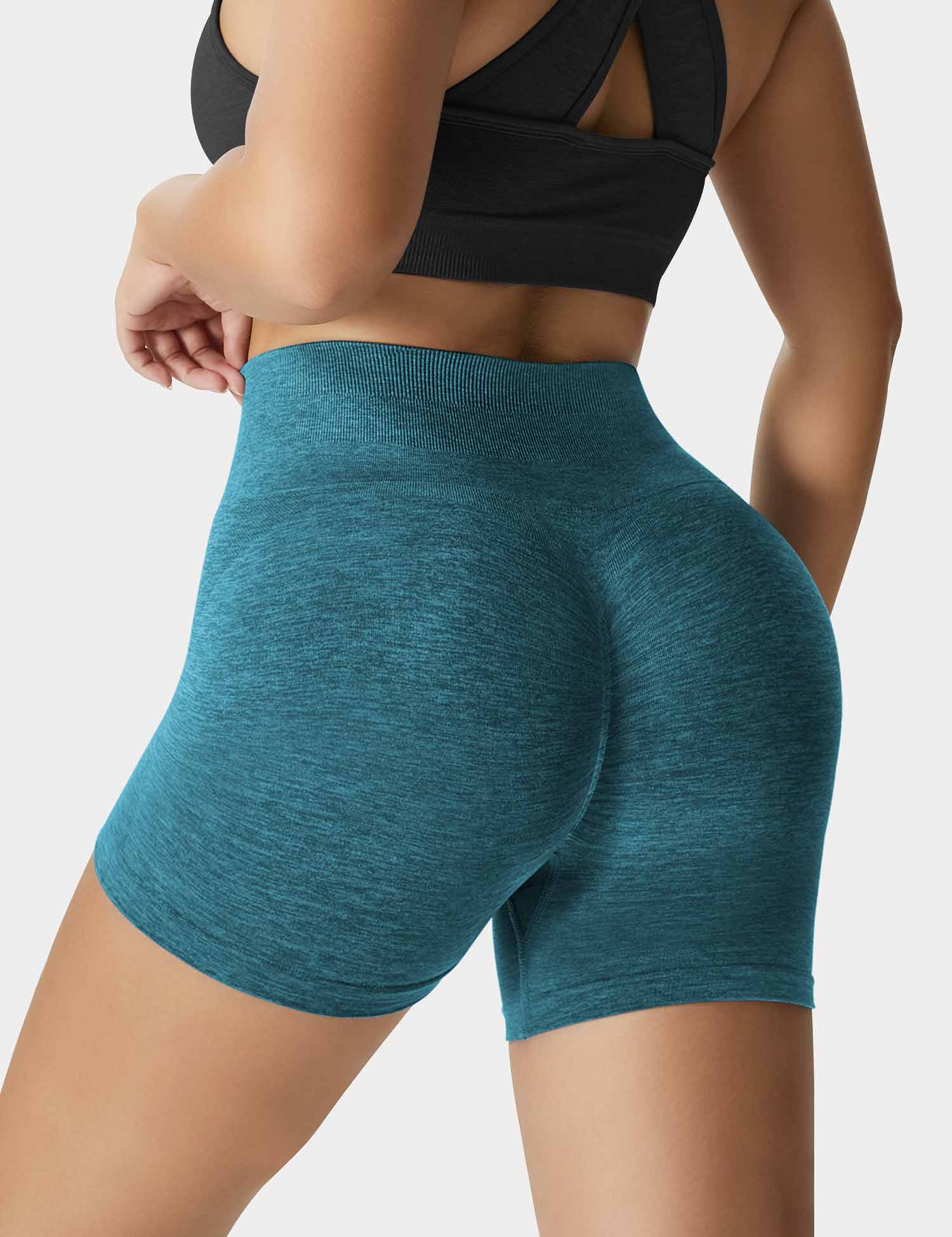 YGLEO Light Color Amplify Seamless Shorts