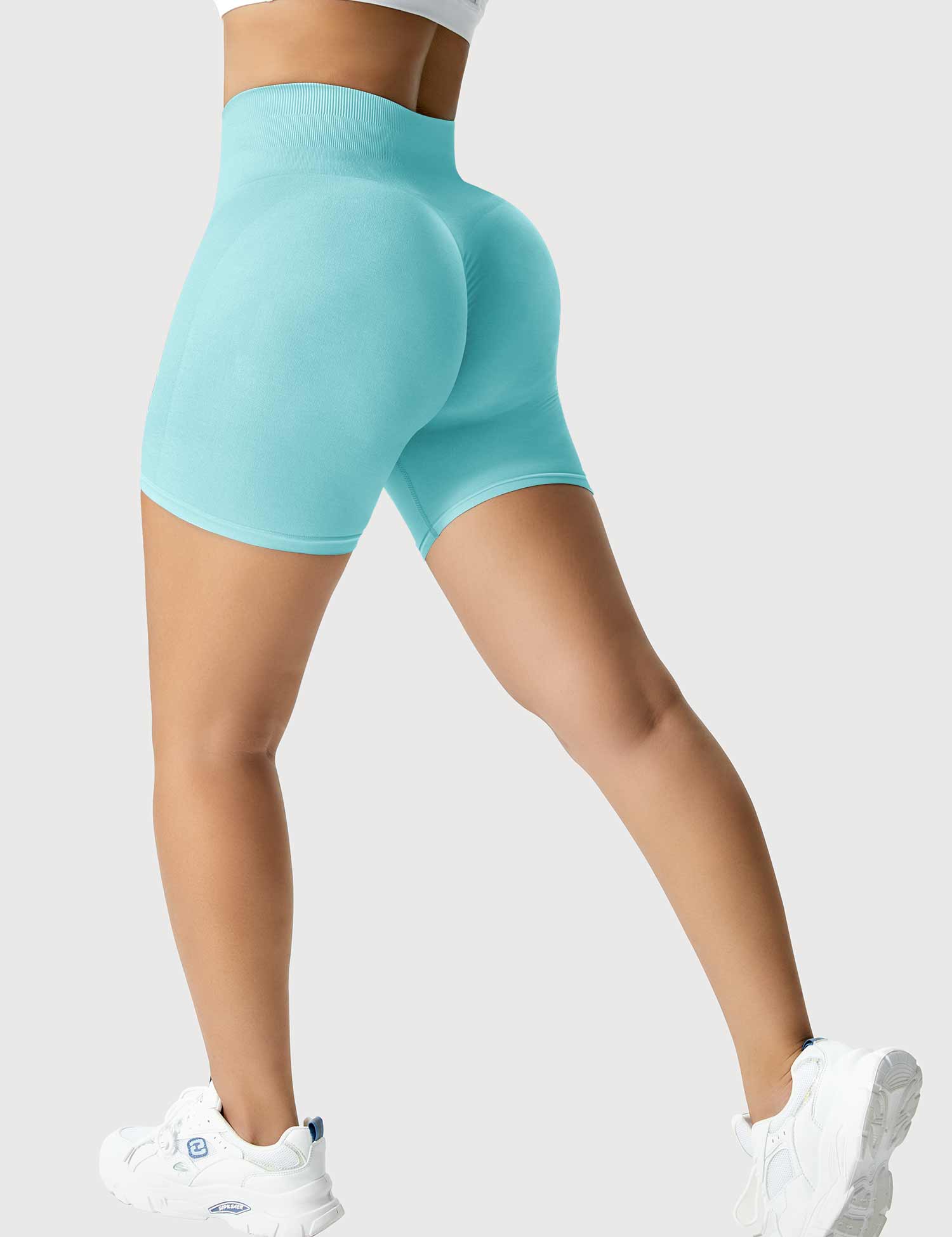 YGLEO Light Color Amplify Seamless Shorts