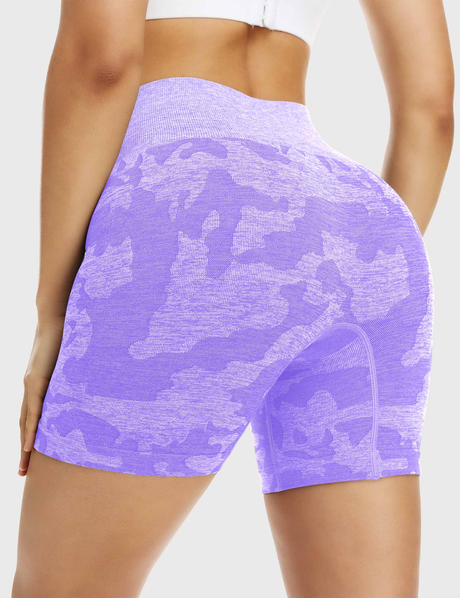 YGLEO Camo Seamless Shorts