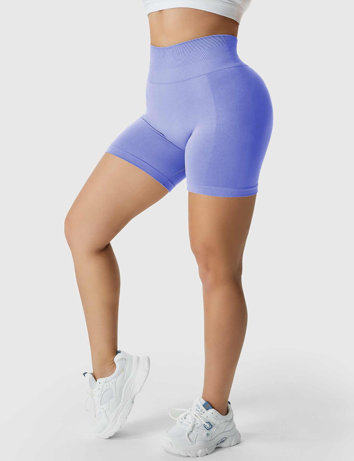 YGLEO Light Color Amplify Seamless Shorts