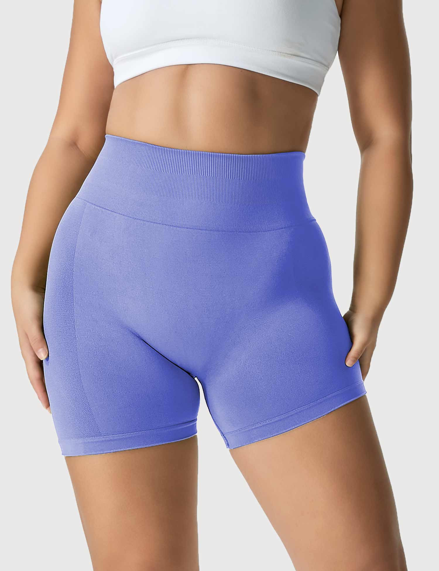 YGLEO Light Color Amplify Seamless Shorts