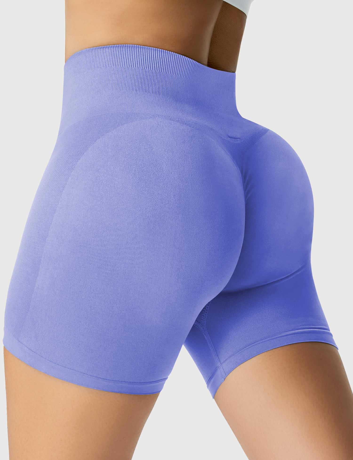 YGLEO Light Color Amplify Seamless Shorts