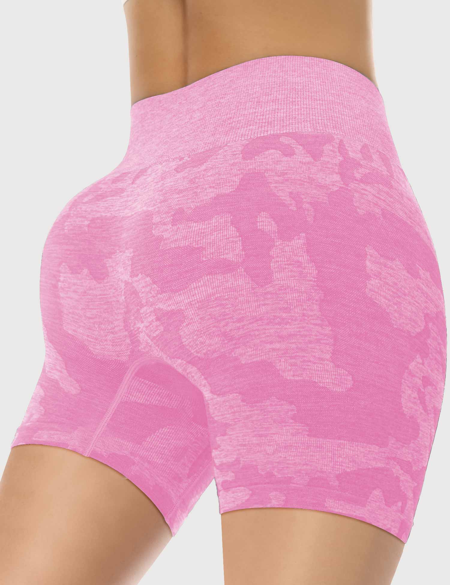 YGLEO Camo Seamless Shorts
