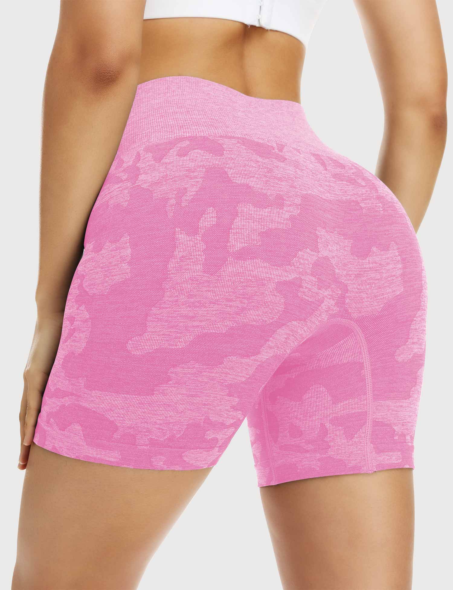YGLEO Camo Seamless Shorts