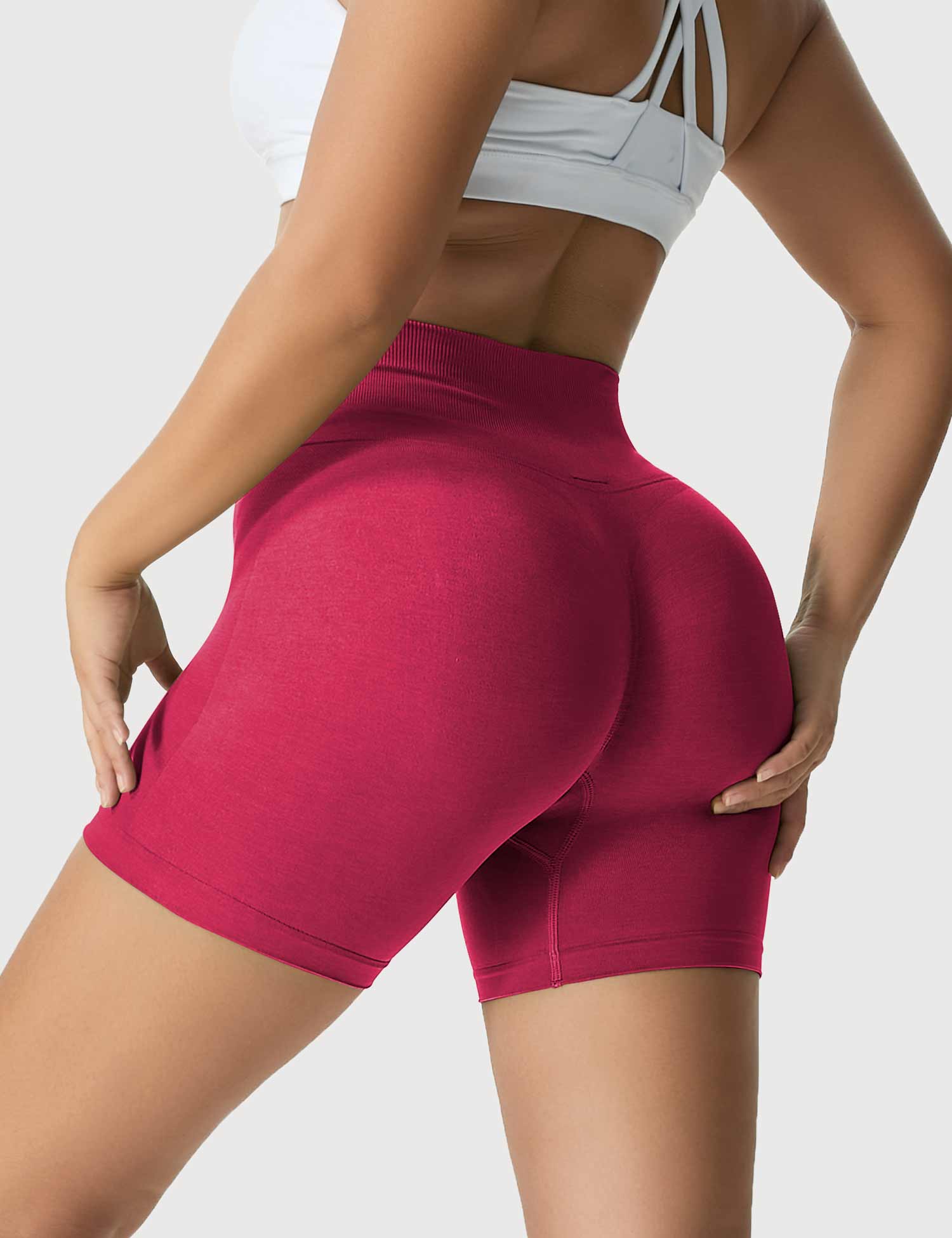 YGLEO Light Color Amplify Seamless Shorts