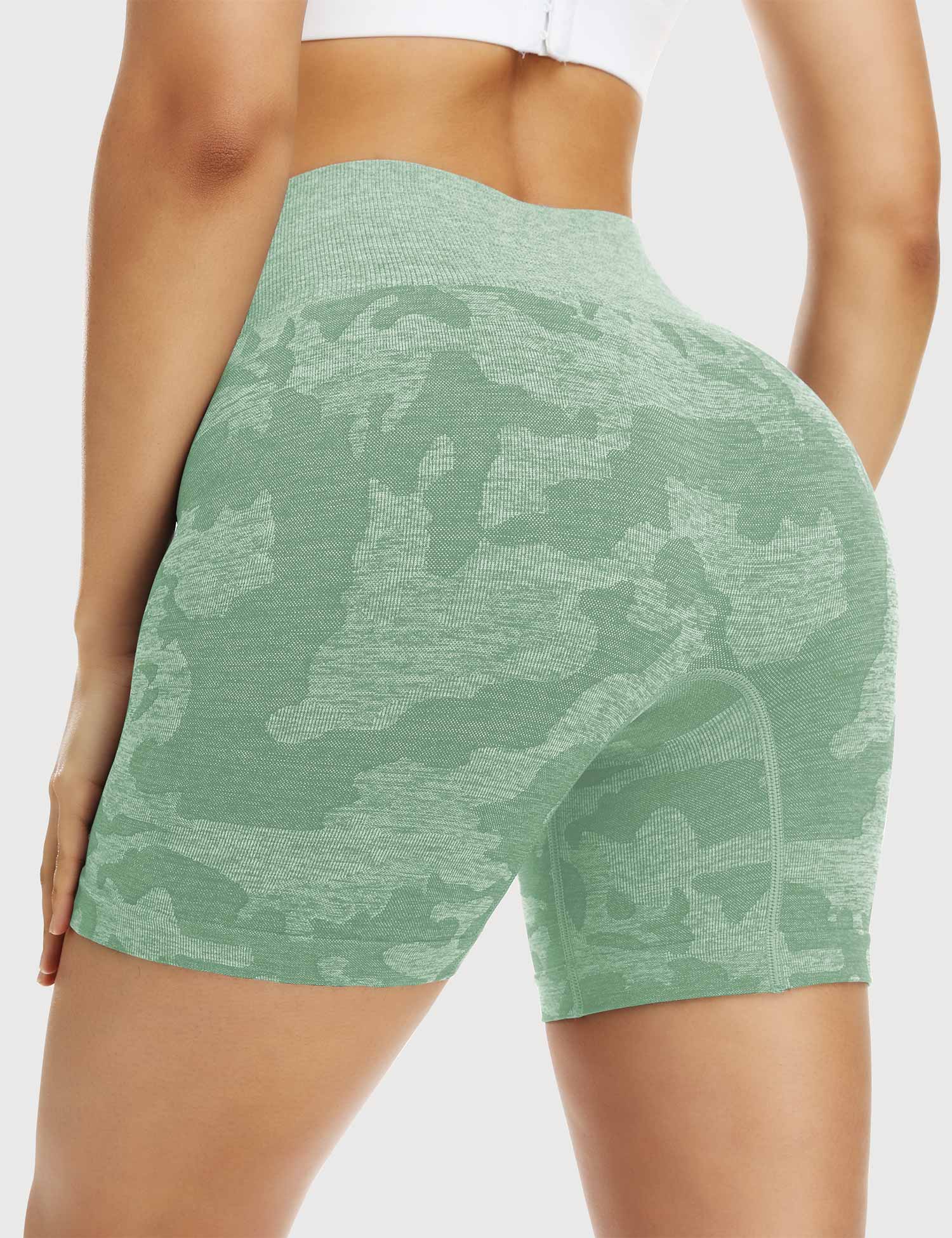 YGLEO Camo Seamless Shorts