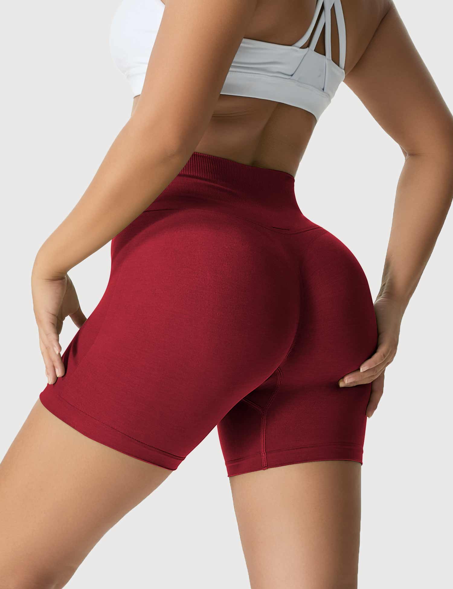 YGLEO Light Color Amplify Seamless Shorts