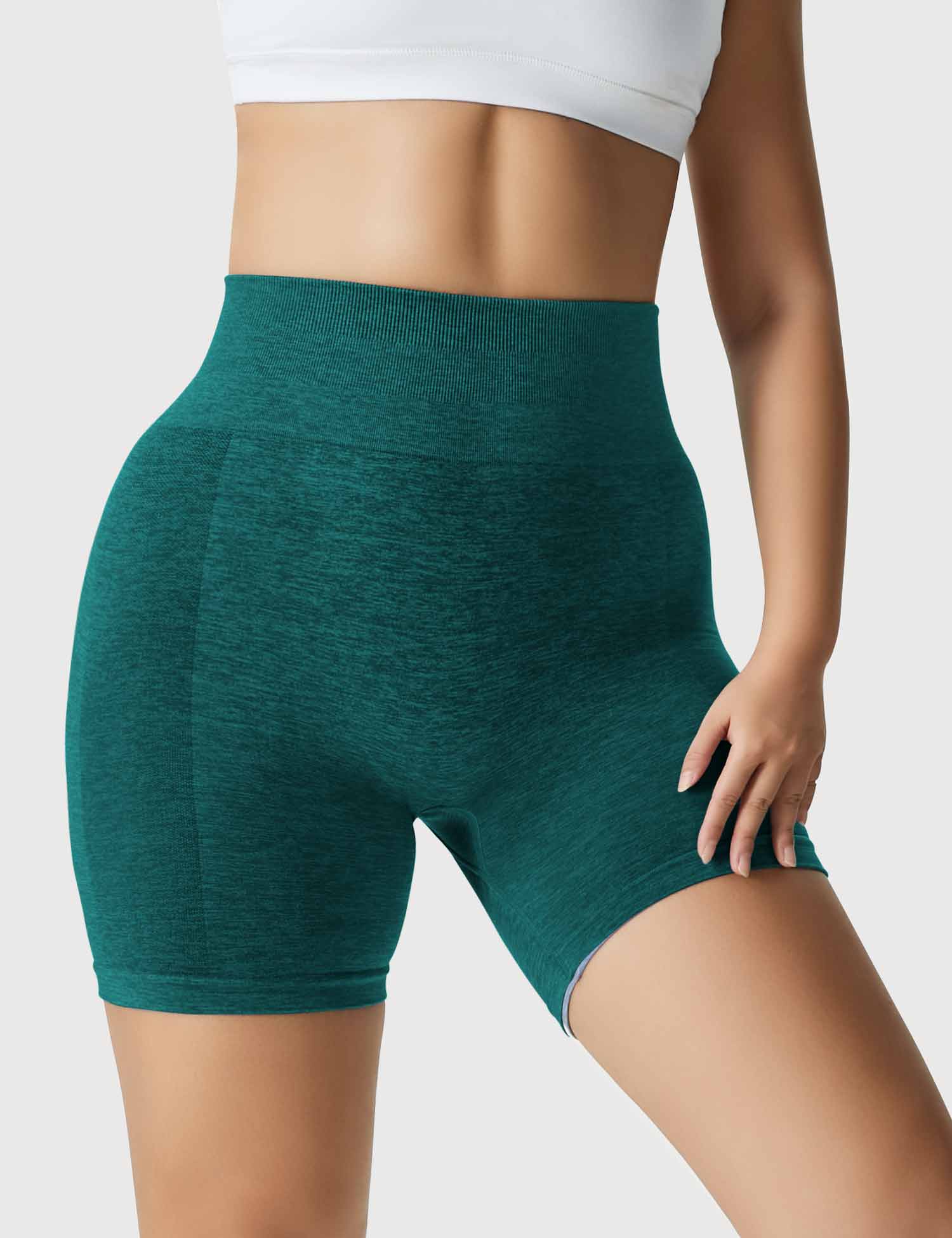 YGLEO Light Color Amplify Seamless Shorts