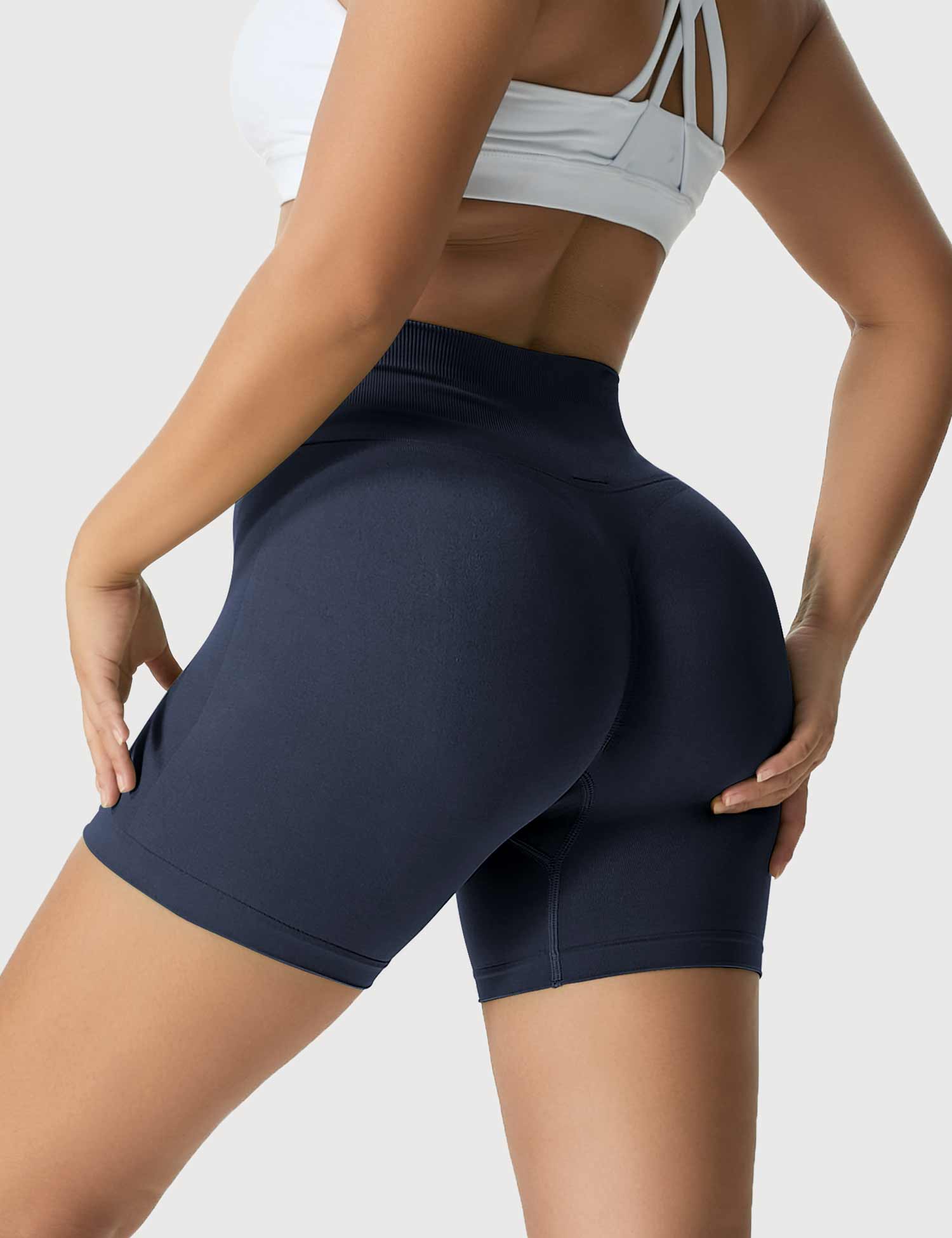 YGLEO Light Color Amplify Seamless Shorts