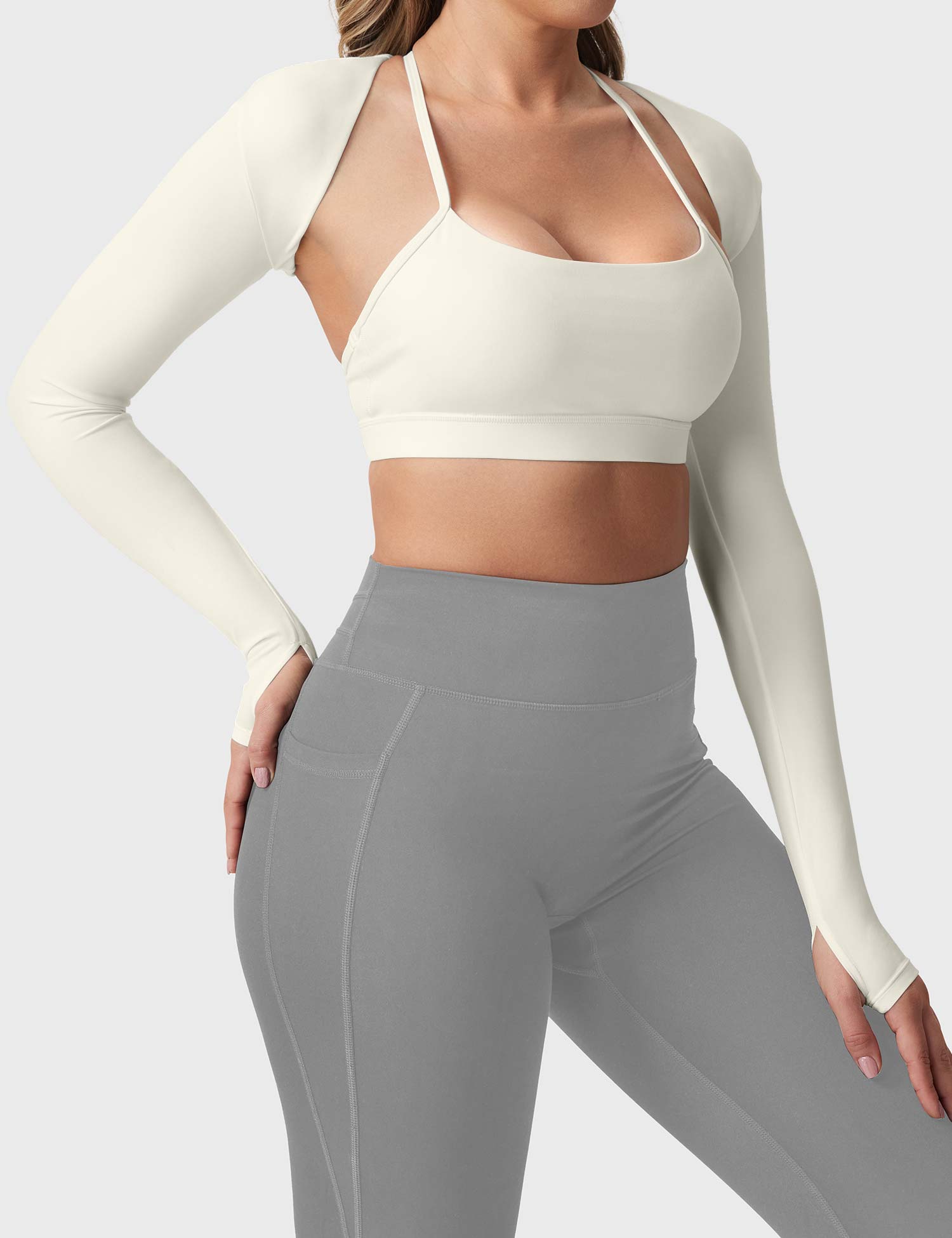 YGLEO Mini Long Sleeve Bolero Shrug