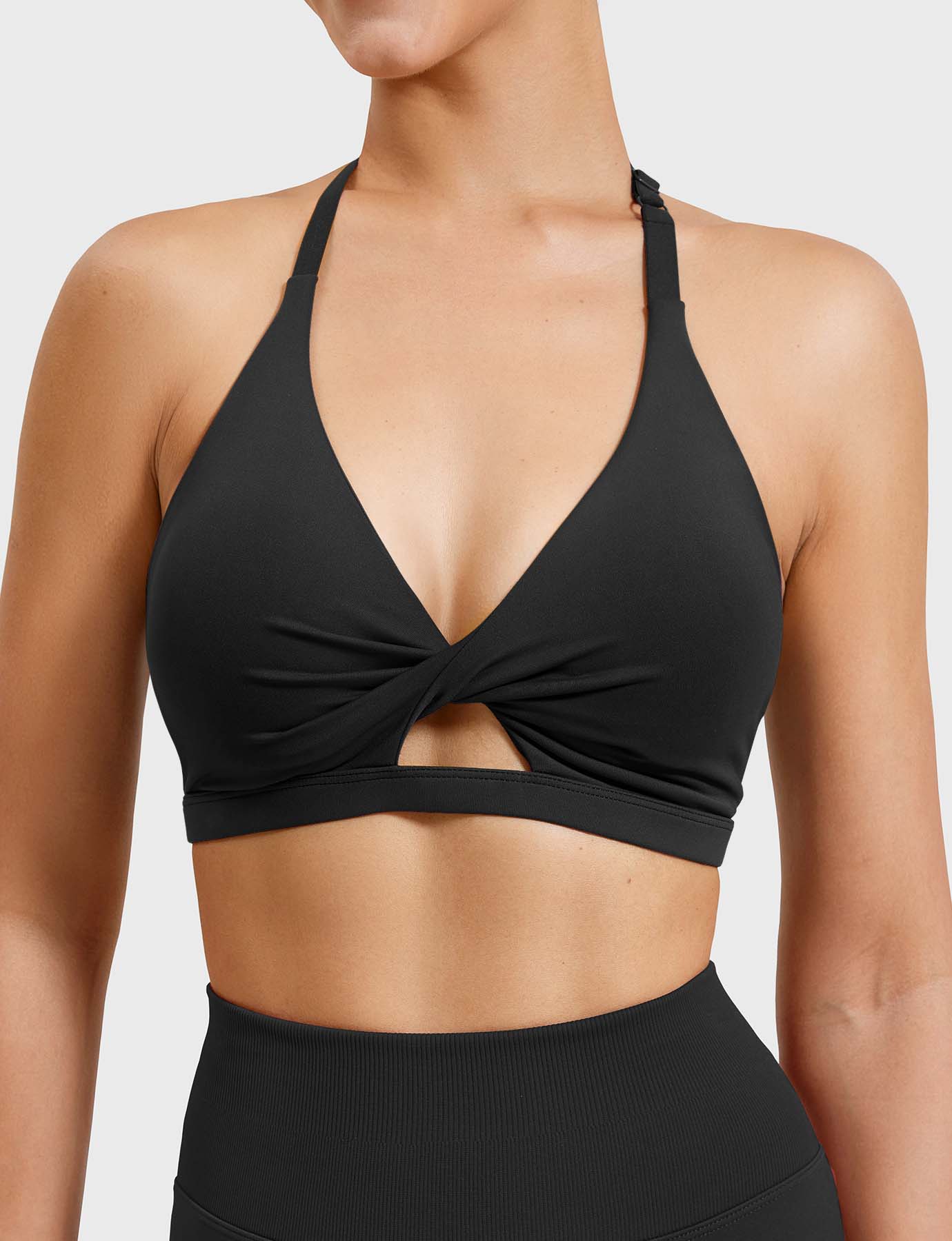YGLEO Micaela Twist Front Sports Bra