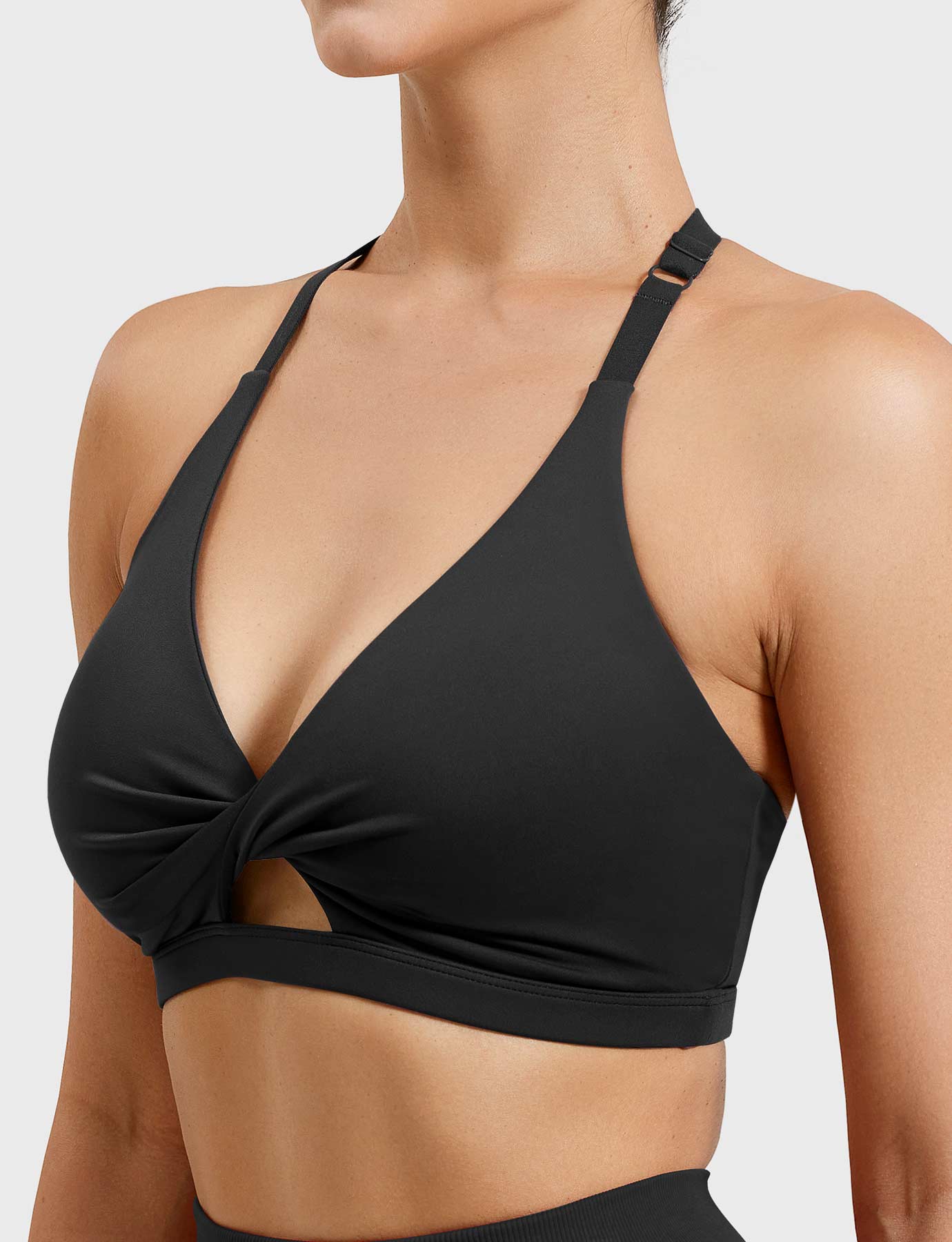 YGLEO Micaela Twist Front Sports Bra