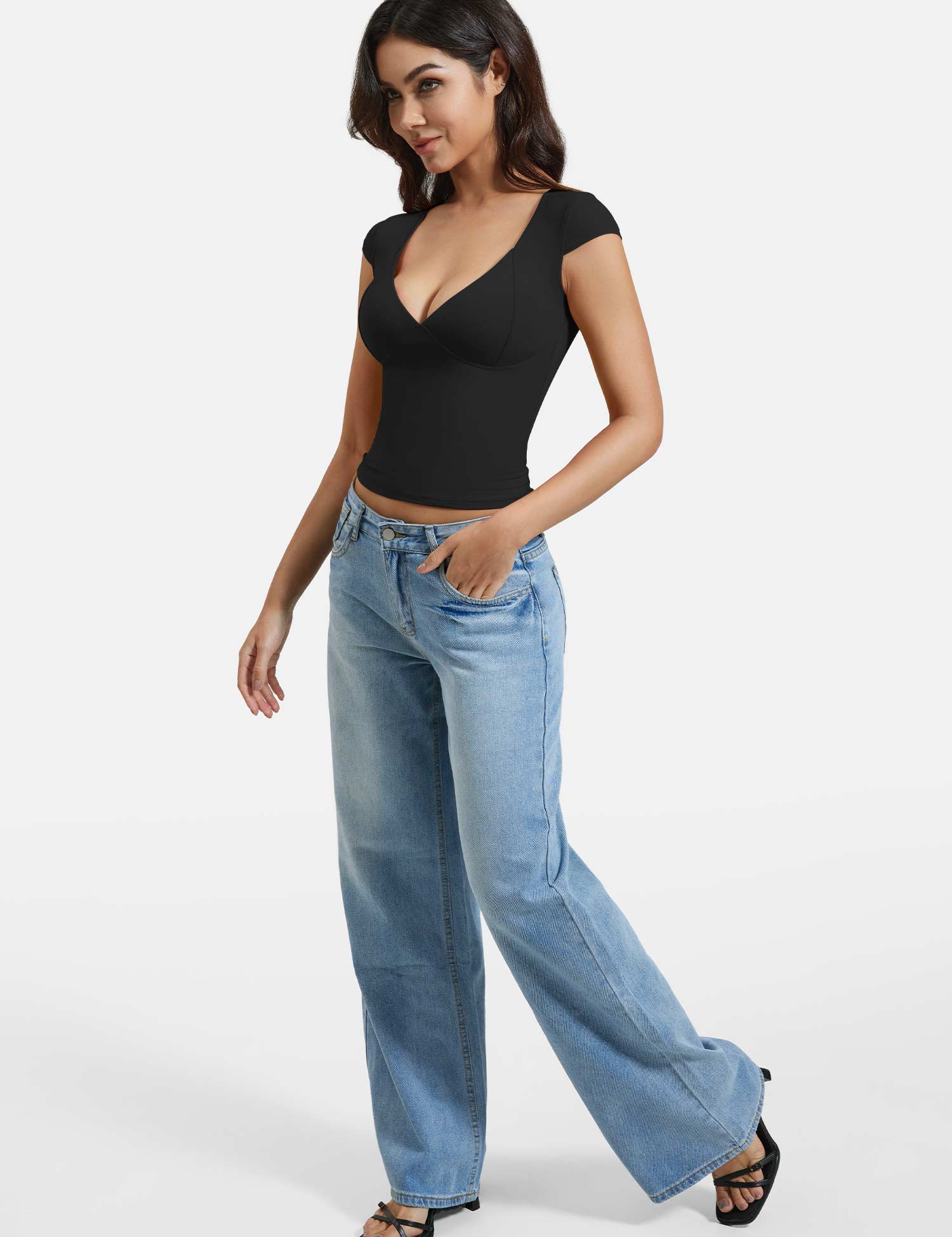 YGLEO Diva V Neck Top