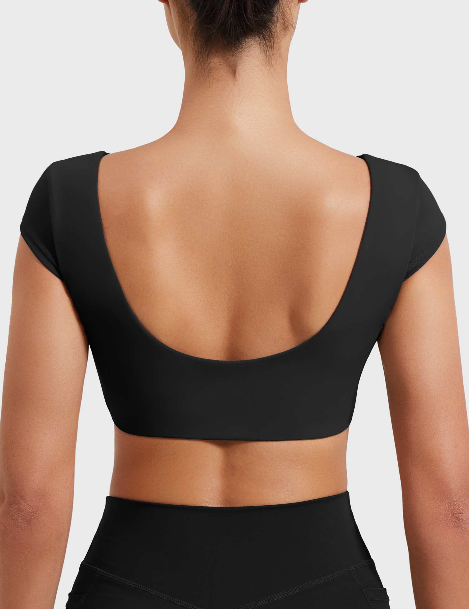 YGLEO Slice Open Back Crop Top