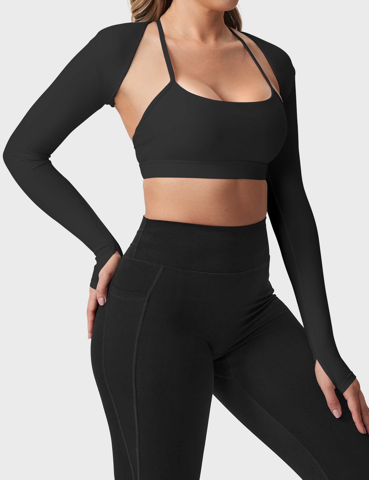 YGLEO Mini Long Sleeve Bolero Shrug