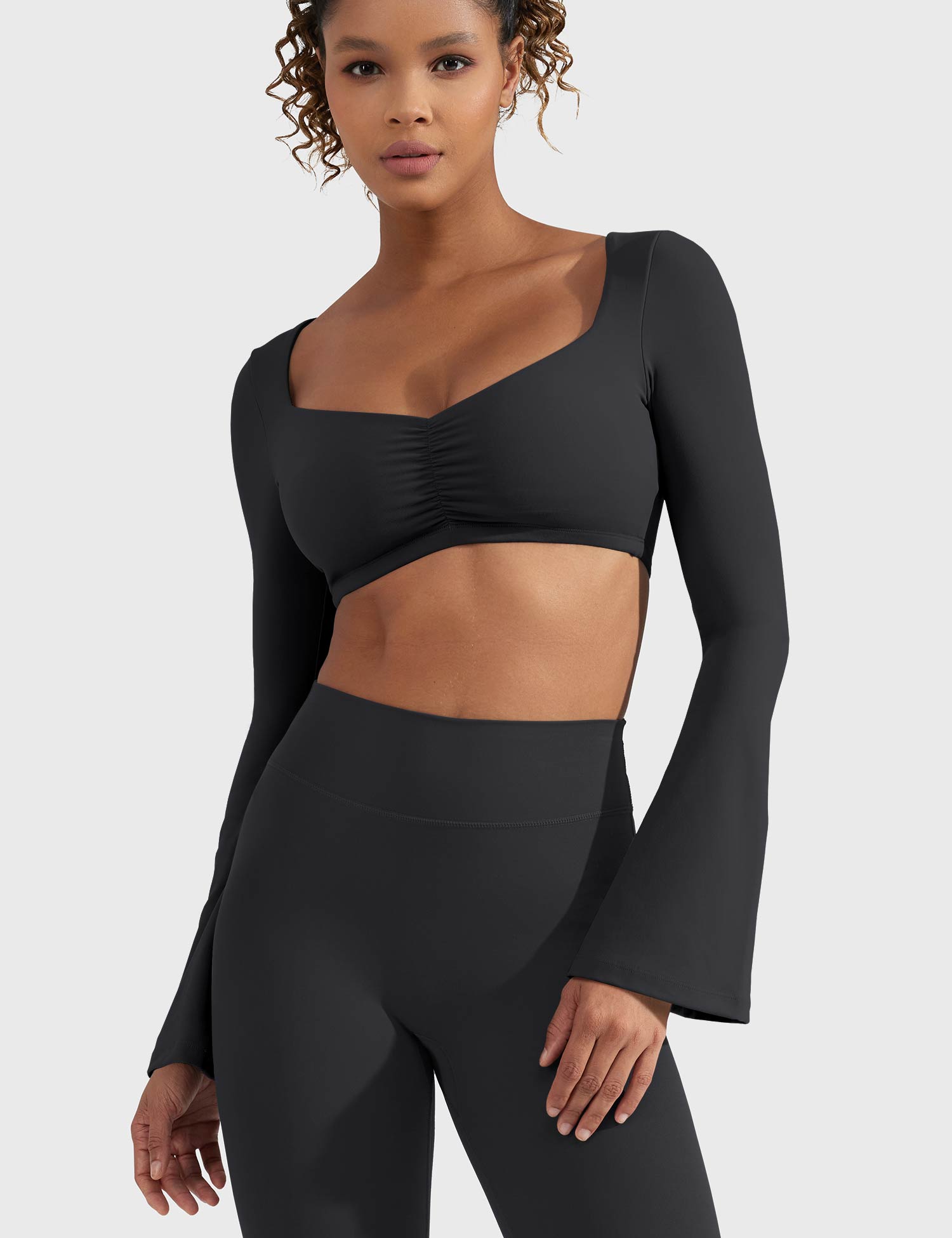 YGLEO Sweety Long Sleeves Crop Top