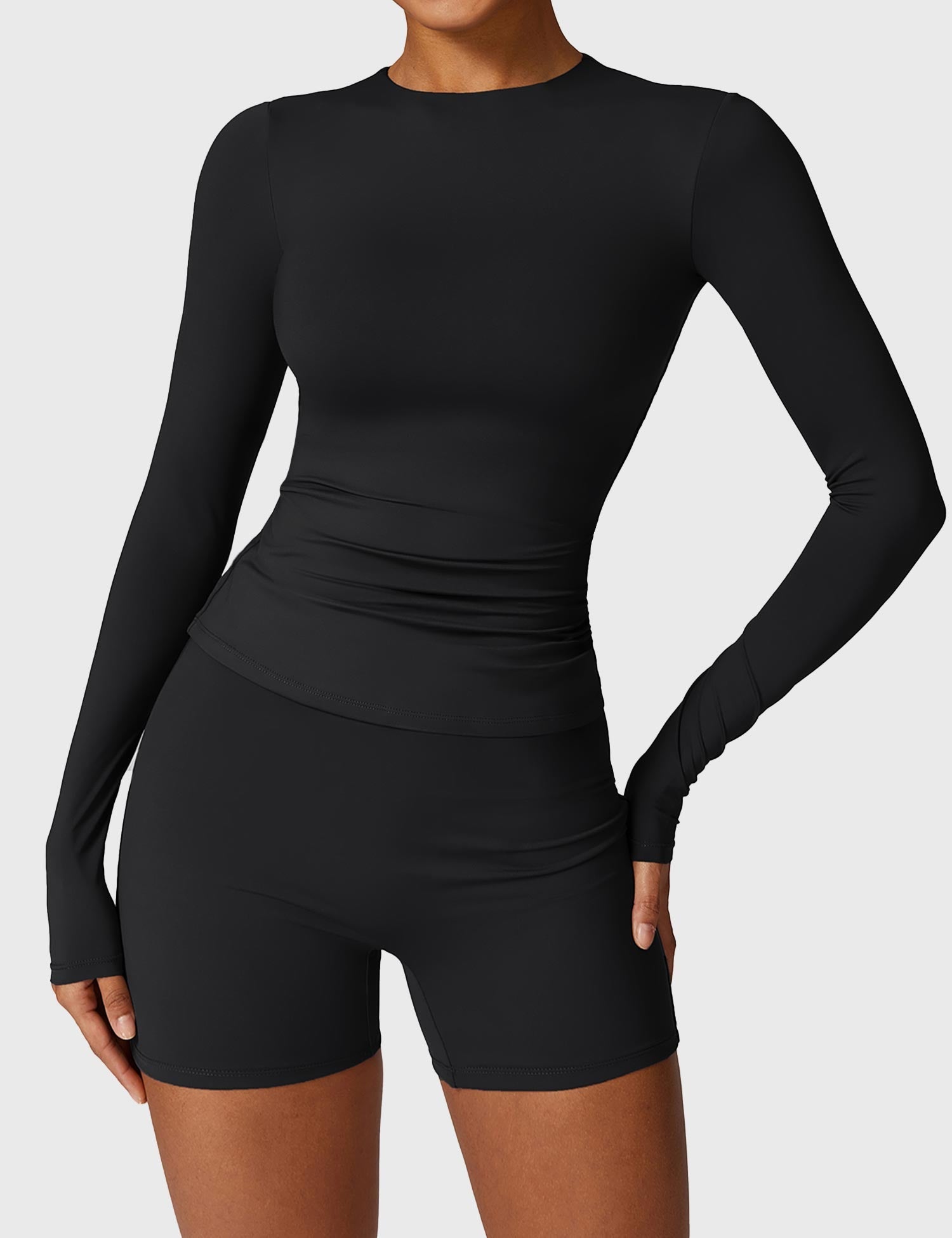 YGLEO Long Sleeve Crew Neck T Shirts