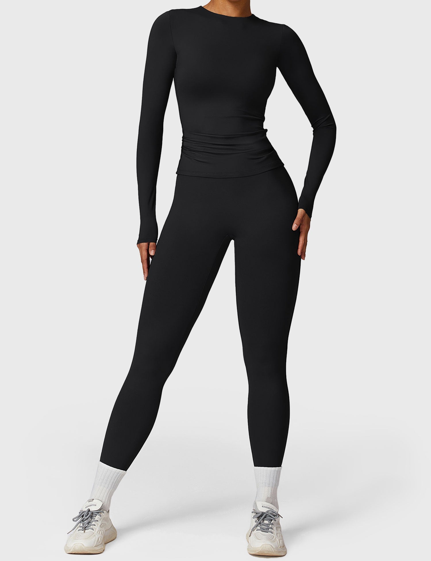 YGLEO Long Sleeve Crew Neck T Shirts