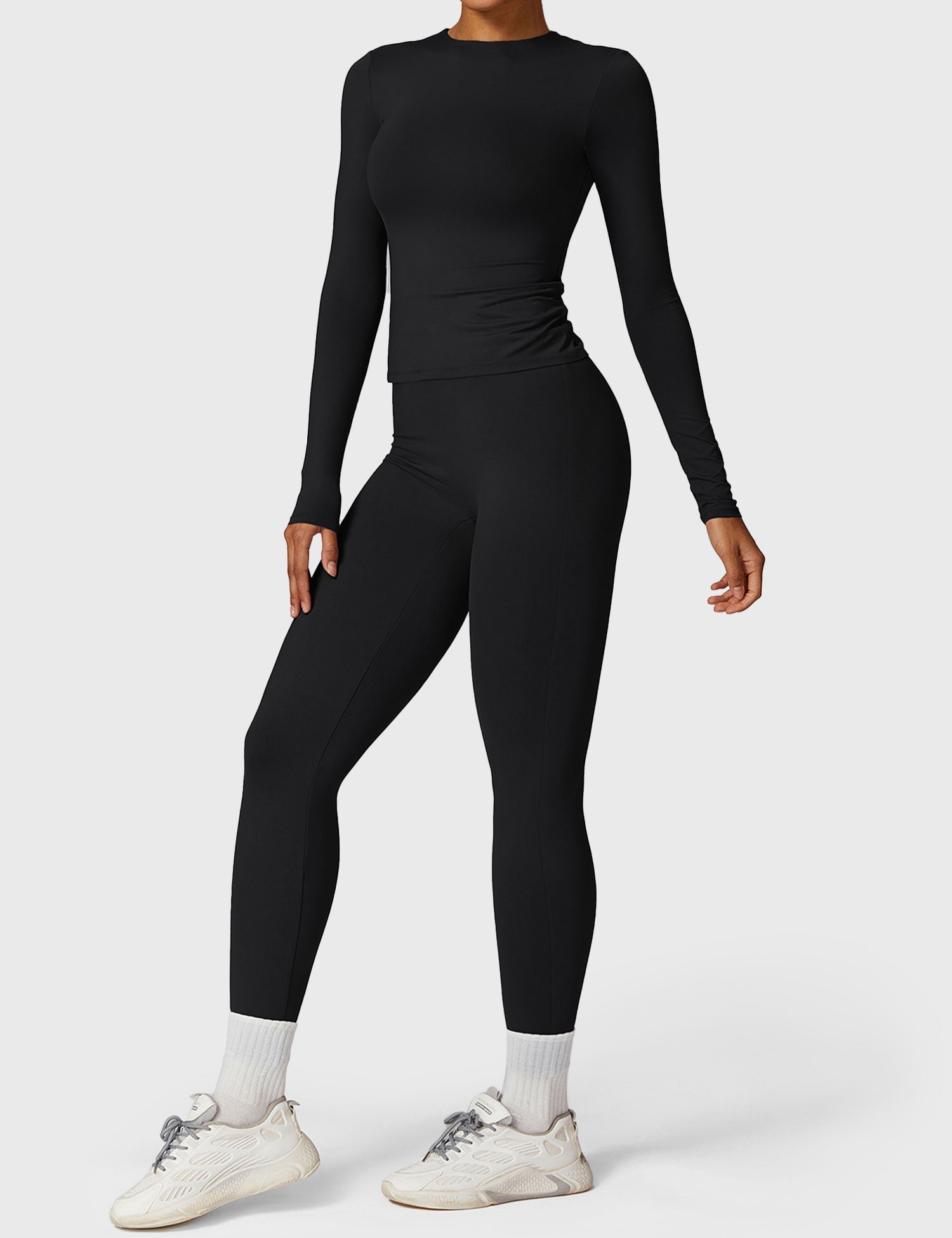 YGLEO Long Sleeve Crew Neck T Shirts