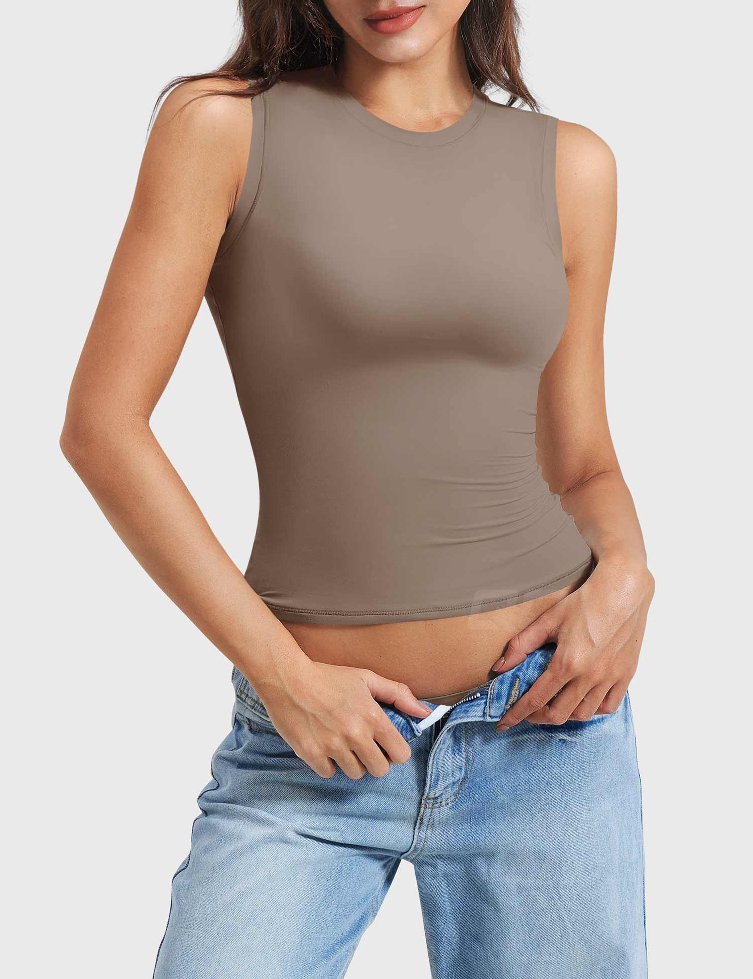 YGLEO Sweeney Mock Neck Tank