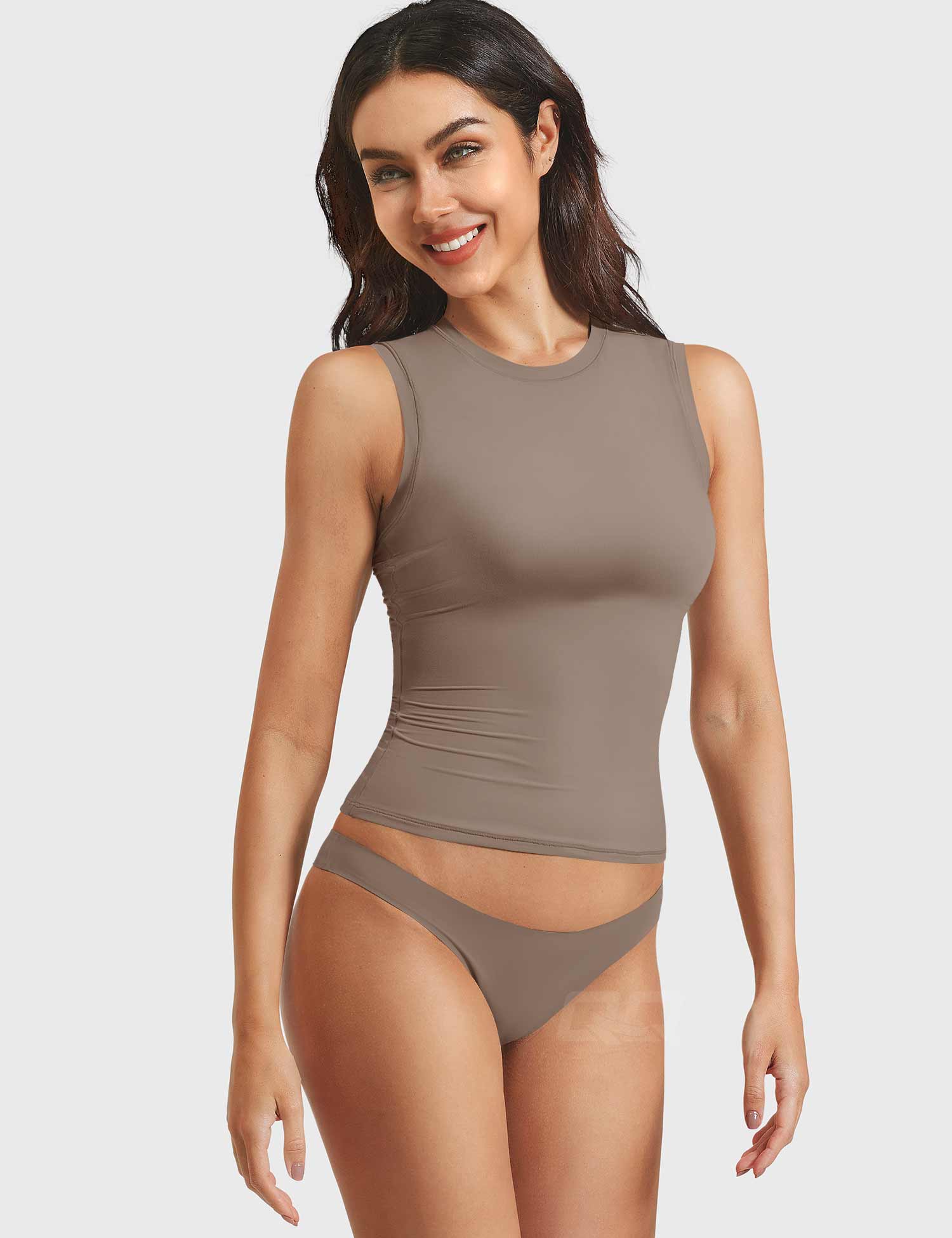 YGLEO Sweeney Mock Neck Tank