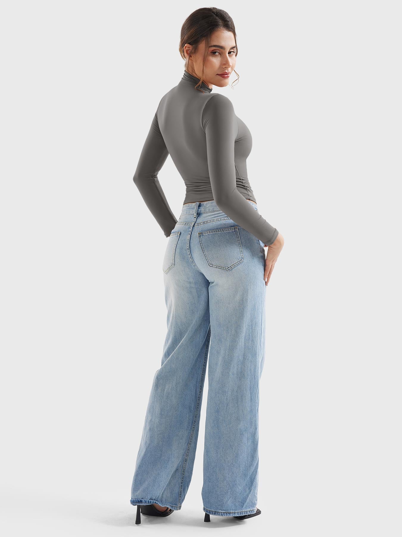 YGLEO Sariah Turtle Neck Long Sleeves Shirts