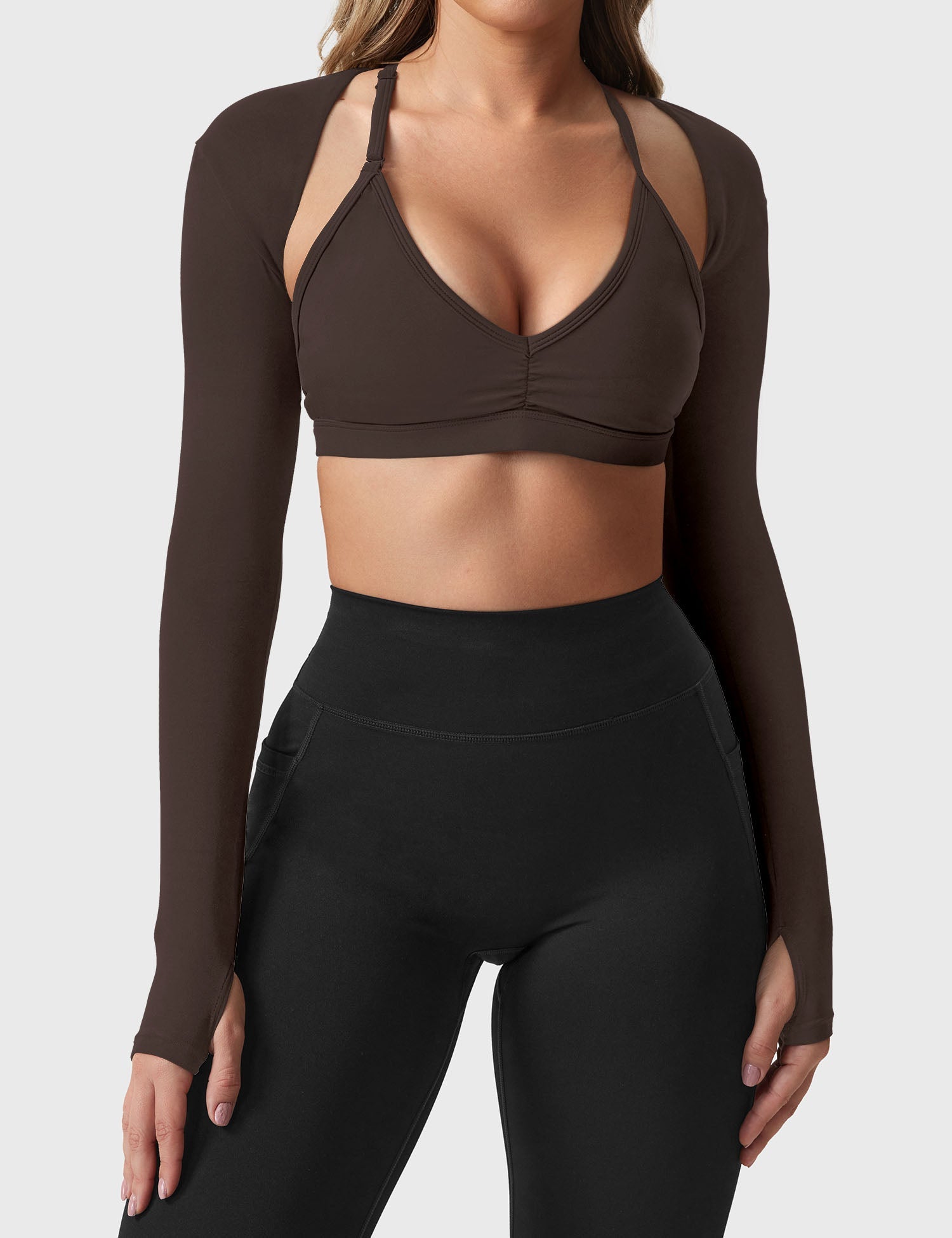 YGLEO Mini Long Sleeve Bolero Shrug