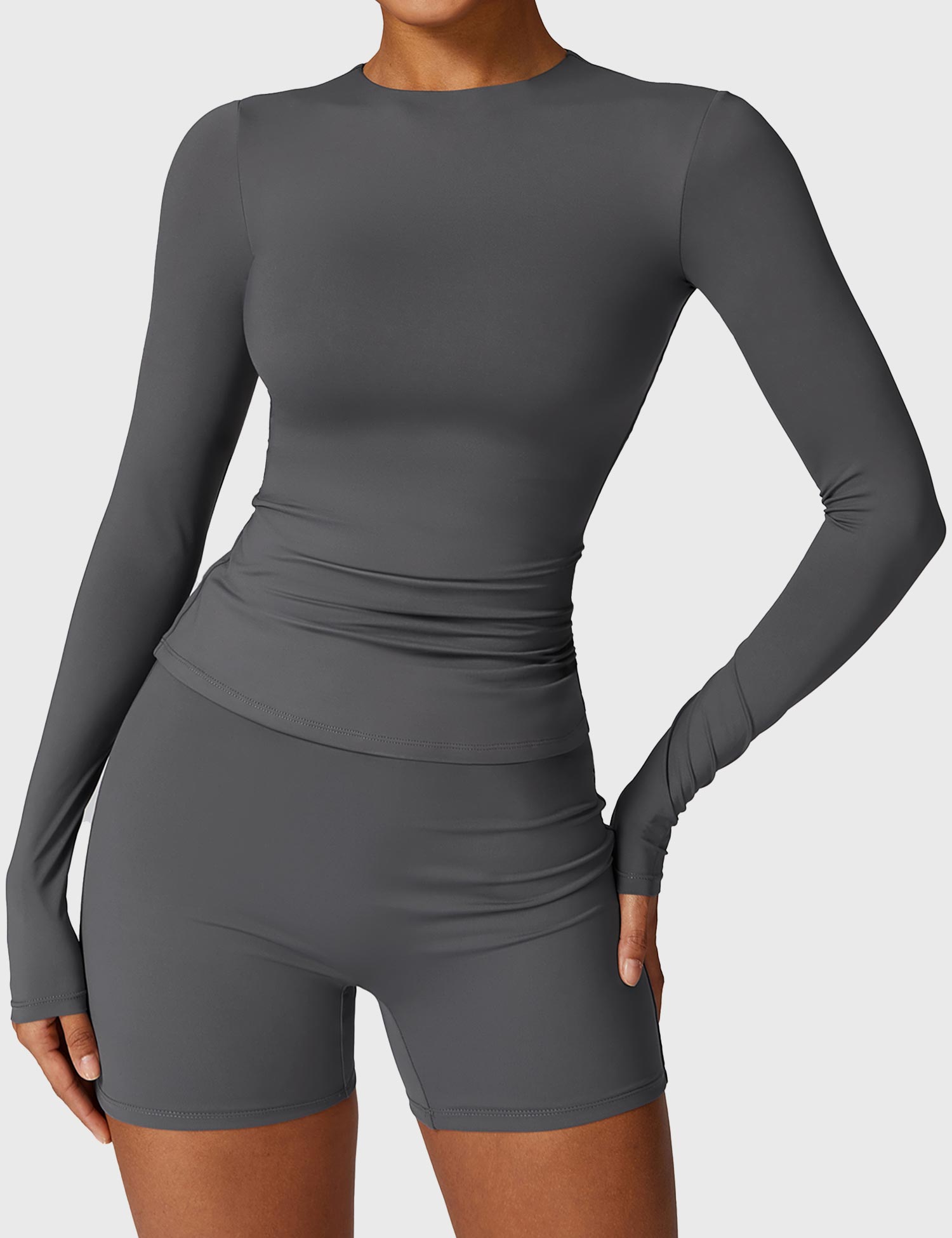 YGLEO Long Sleeve Crew Neck T Shirts