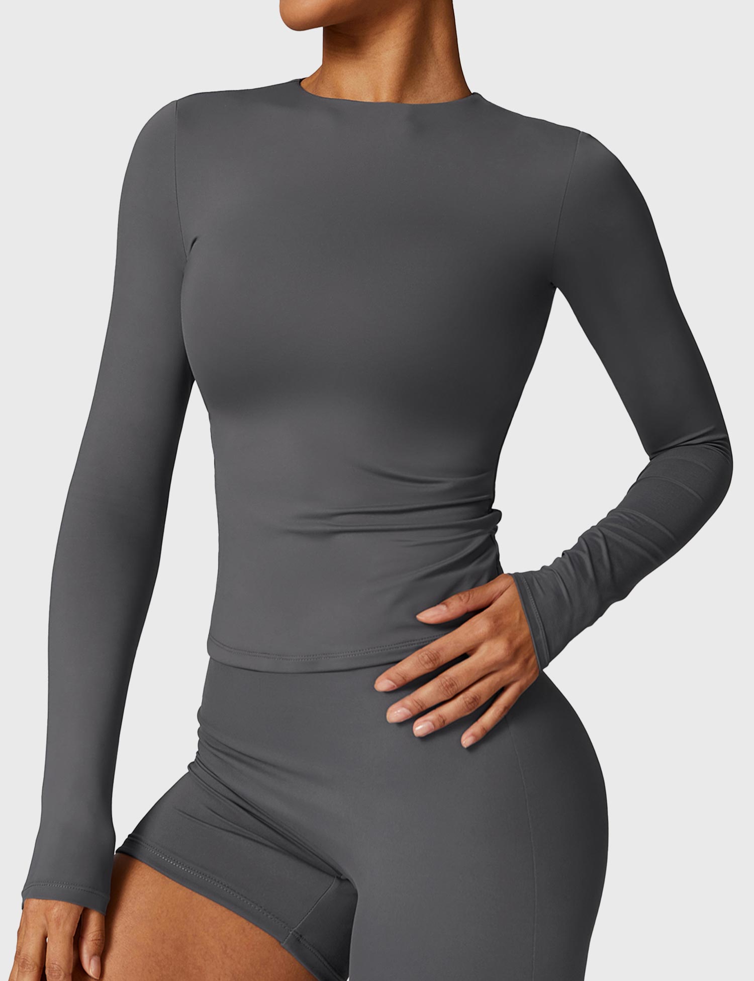 YGLEO Long Sleeve Crew Neck T Shirts