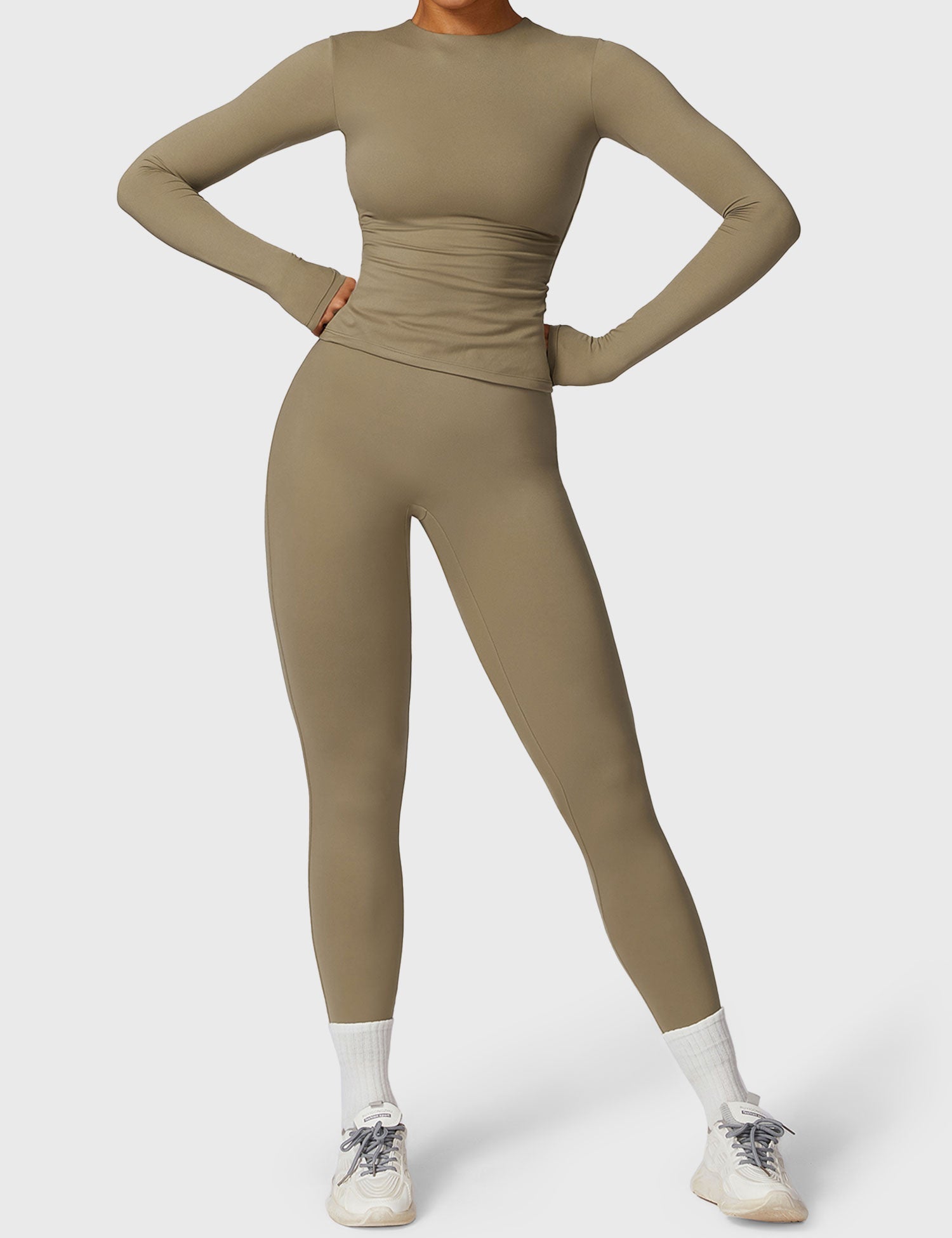 YGLEO Long Sleeve Crew Neck T Shirts