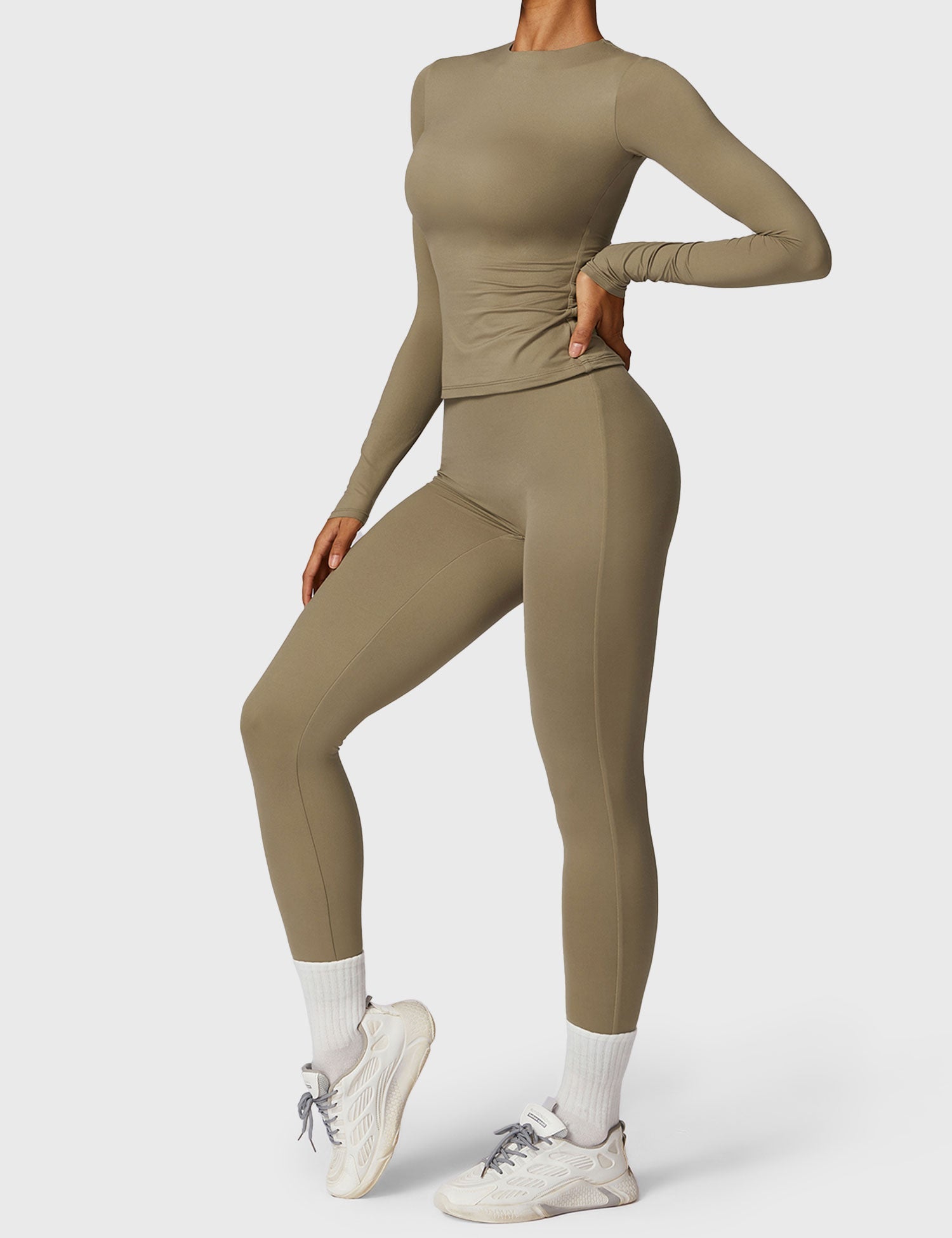 YGLEO Long Sleeve Crew Neck T Shirts