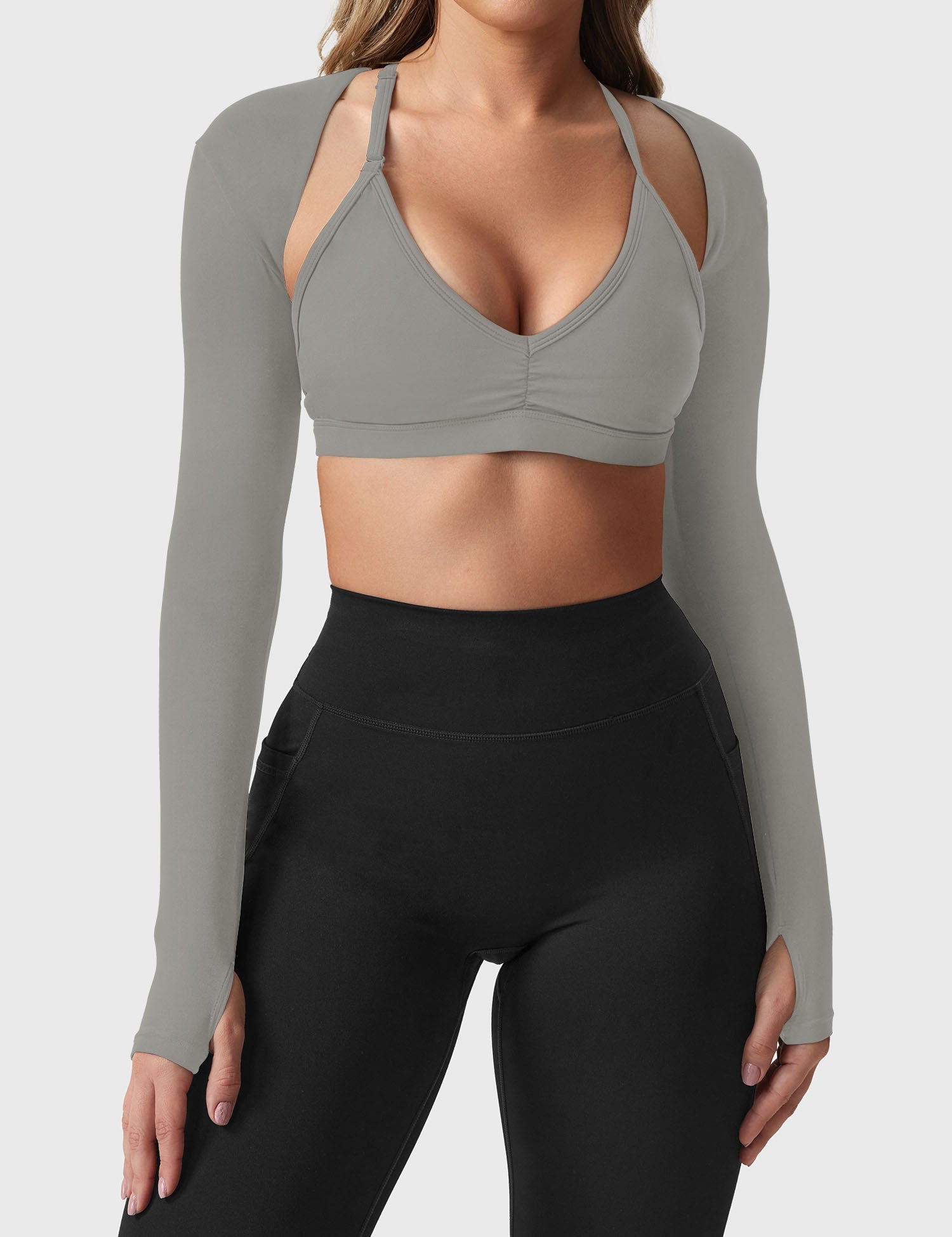 YGLEO Mini Long Sleeve Bolero Shrug