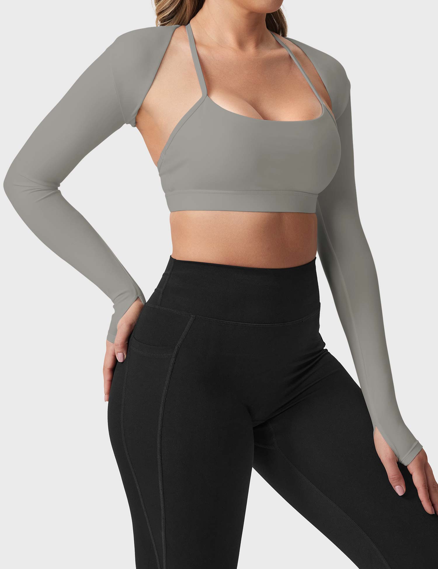 YGLEO Mini Long Sleeve Bolero Shrug