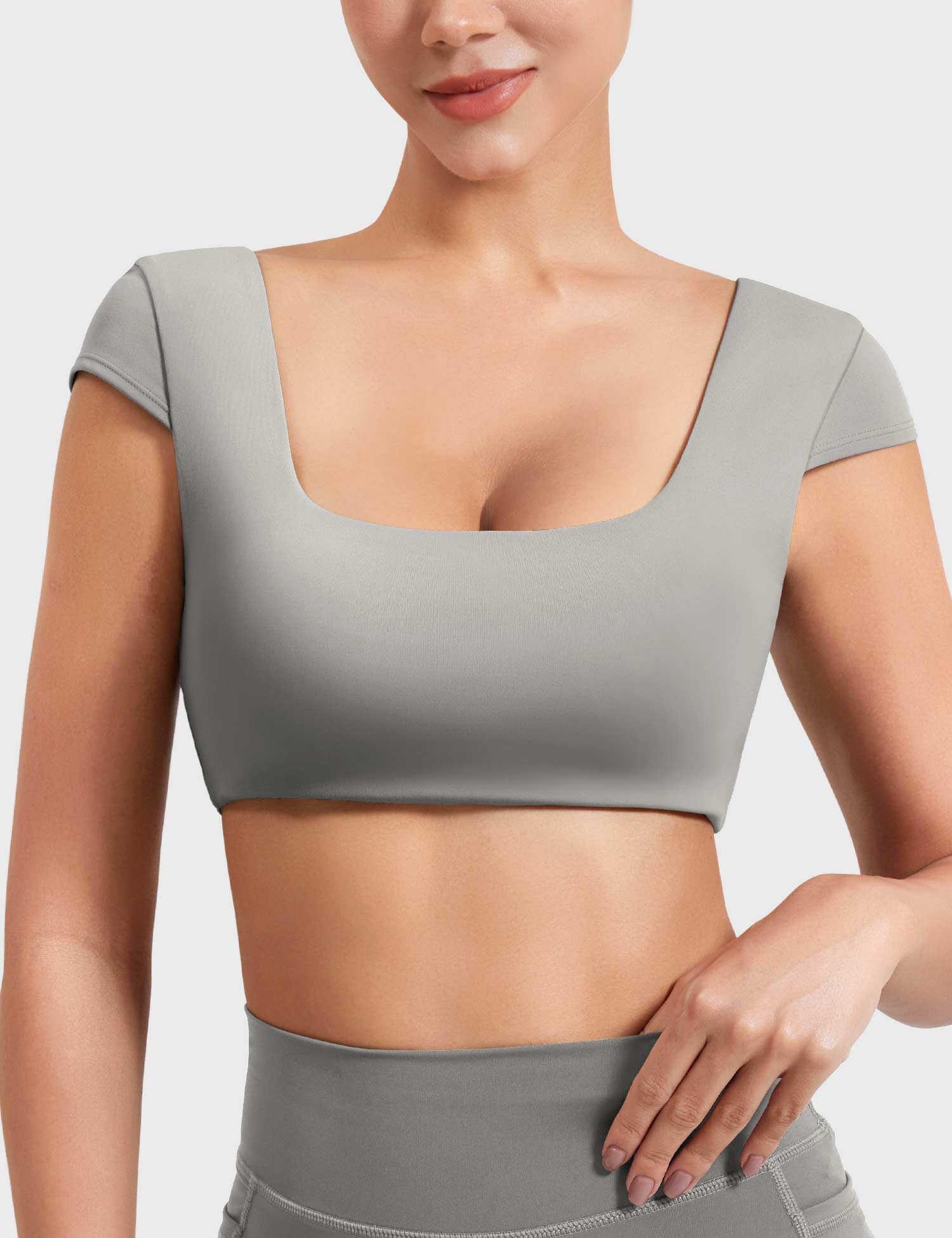 YGLEO Slice Open Back Crop Top