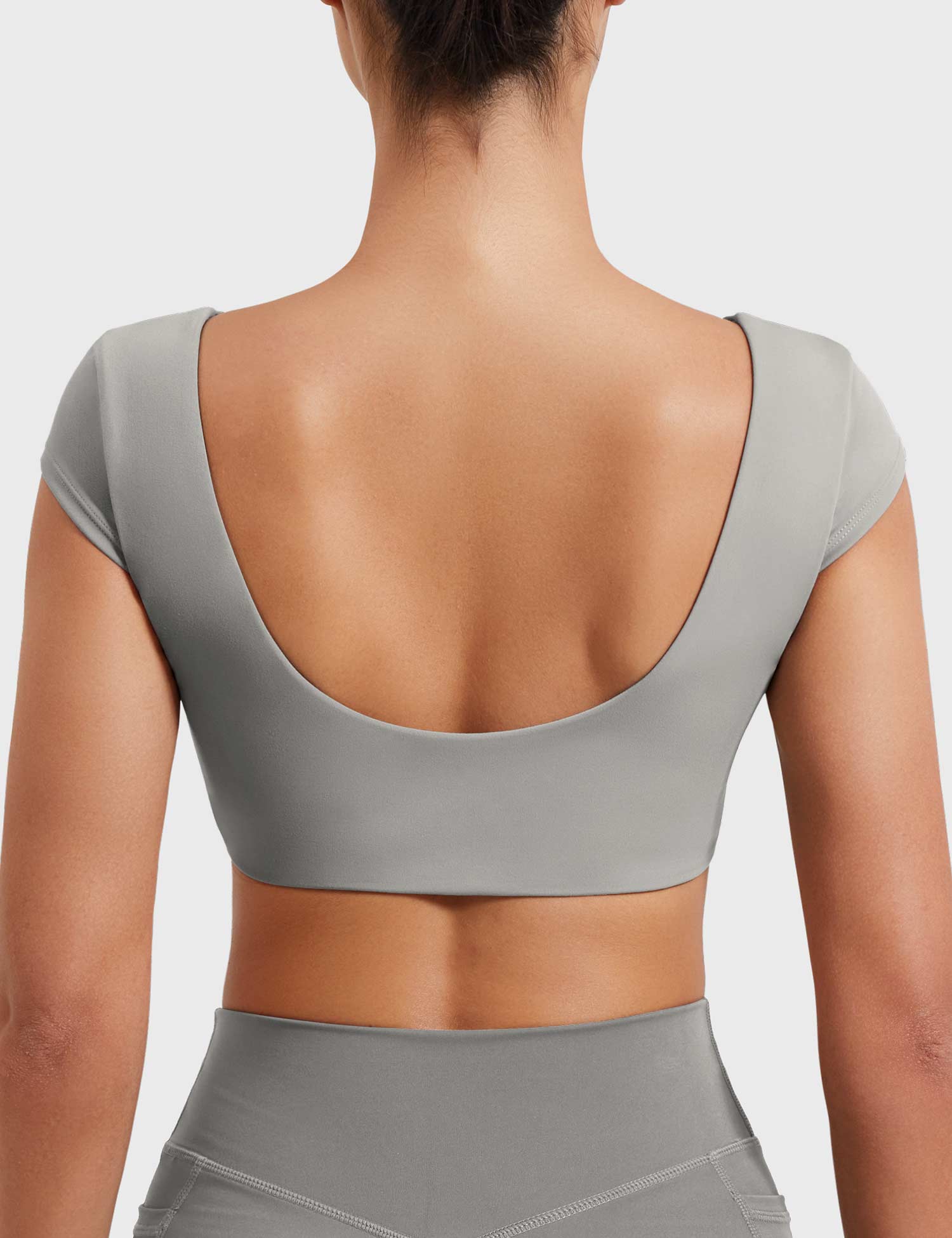 YGLEO Slice Open Back Crop Top