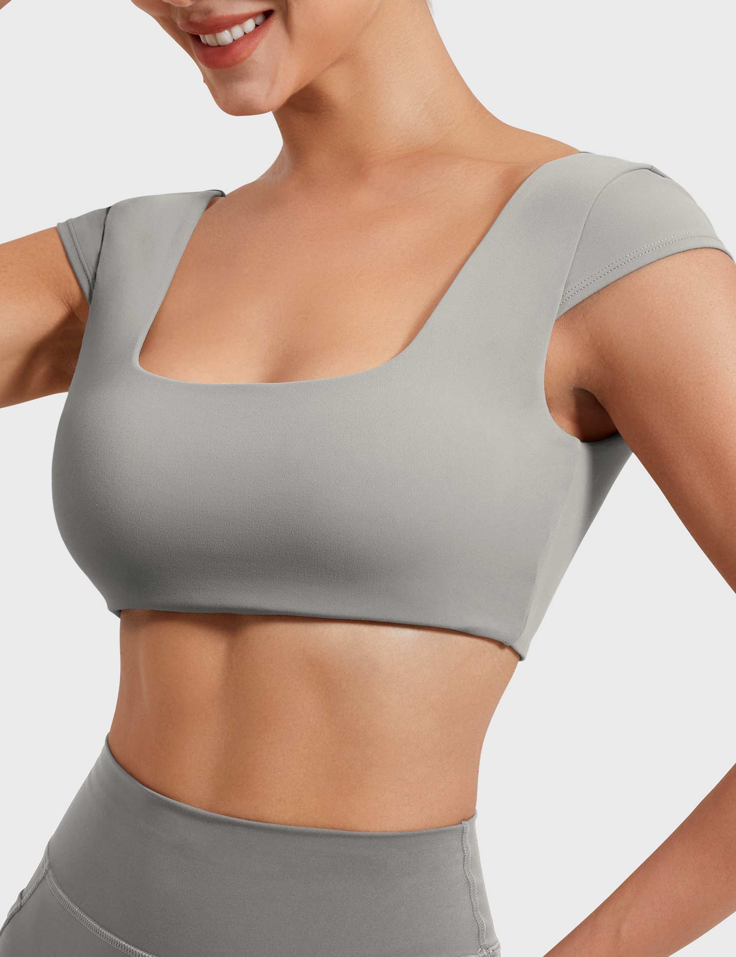 YGLEO Slice Open Back Crop Top