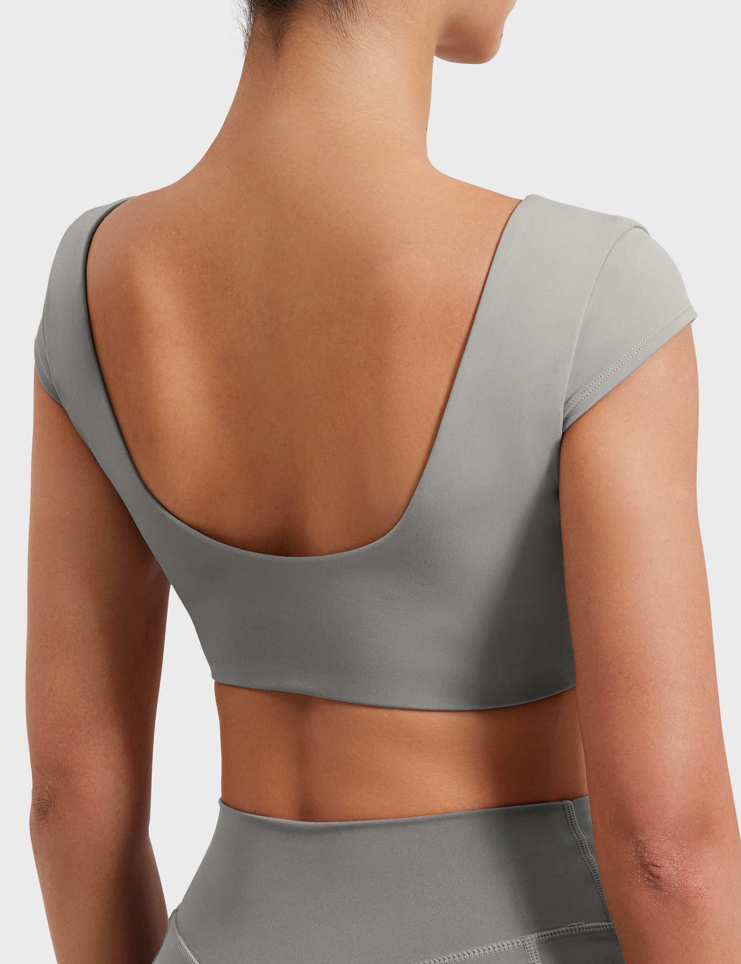 YGLEO Slice Open Back Crop Top