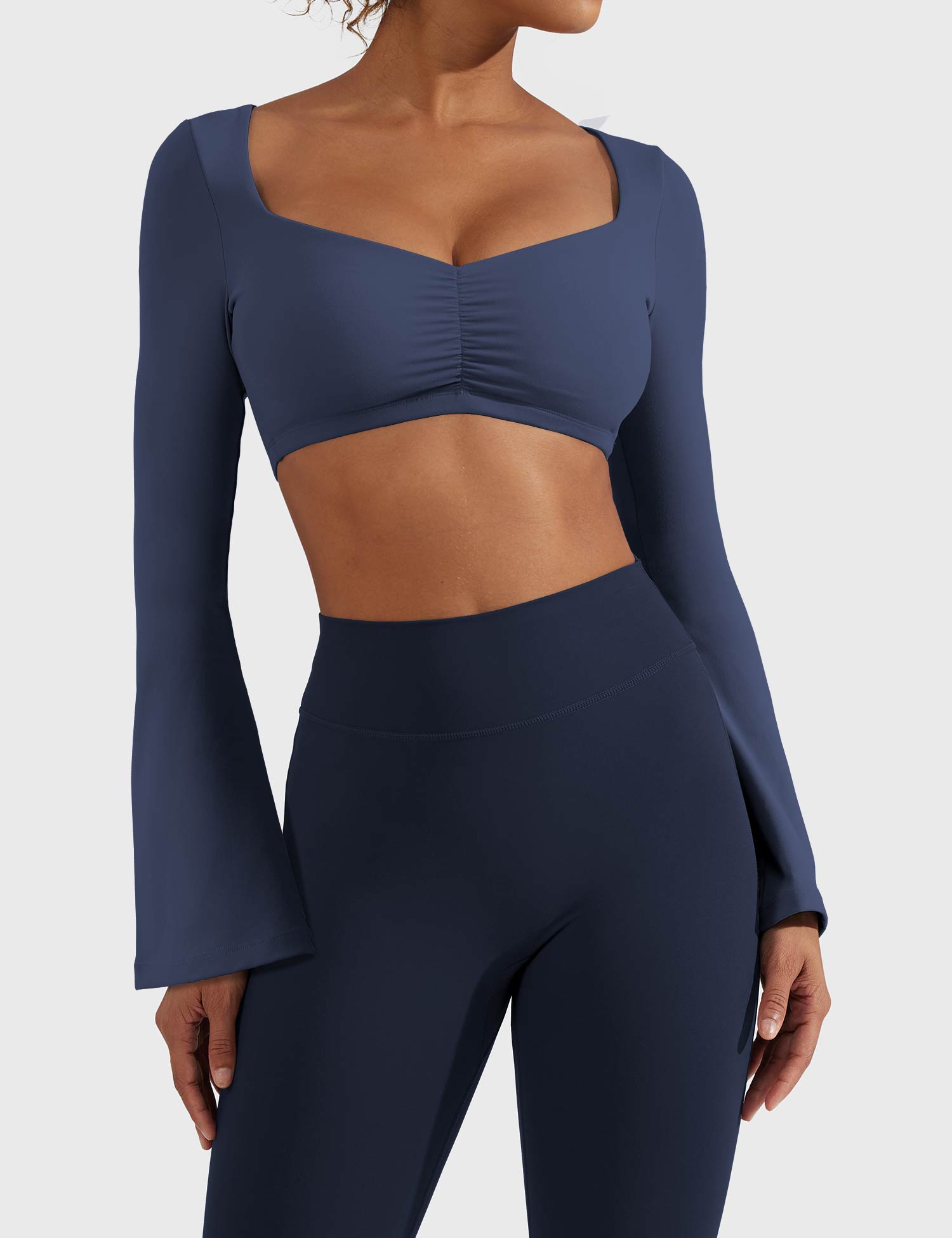 YGLEO Sweety Long Sleeves Crop Top