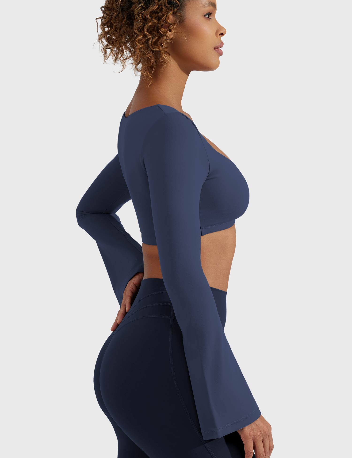 YGLEO Sweety Long Sleeves Crop Top