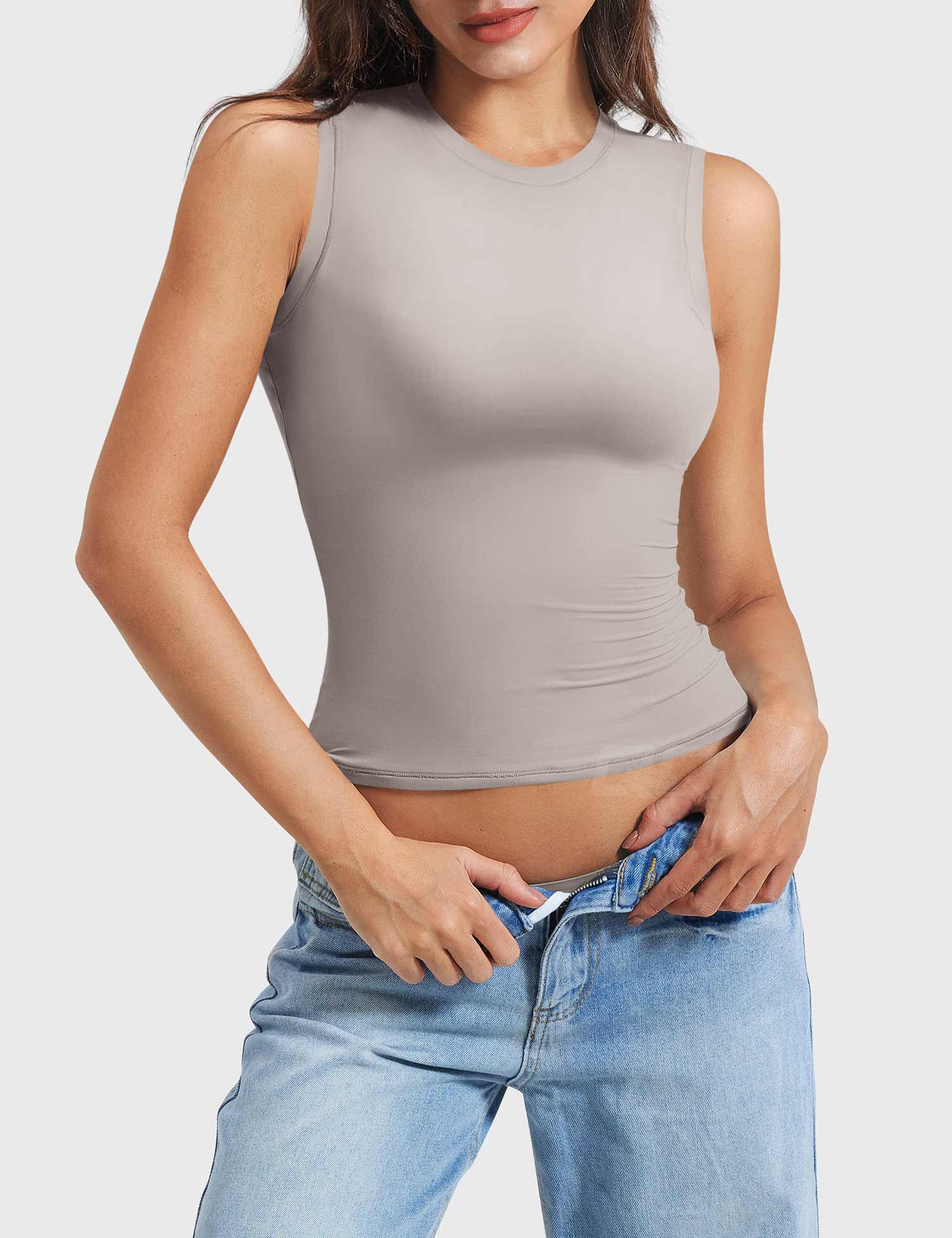 YGLEO Sweeney Mock Neck Tank