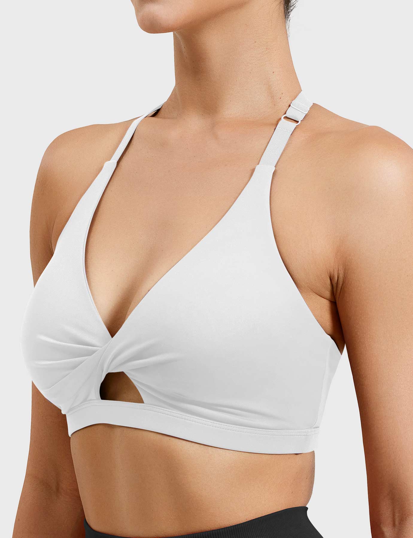 YGLEO Micaela Twist Front Sports Bra