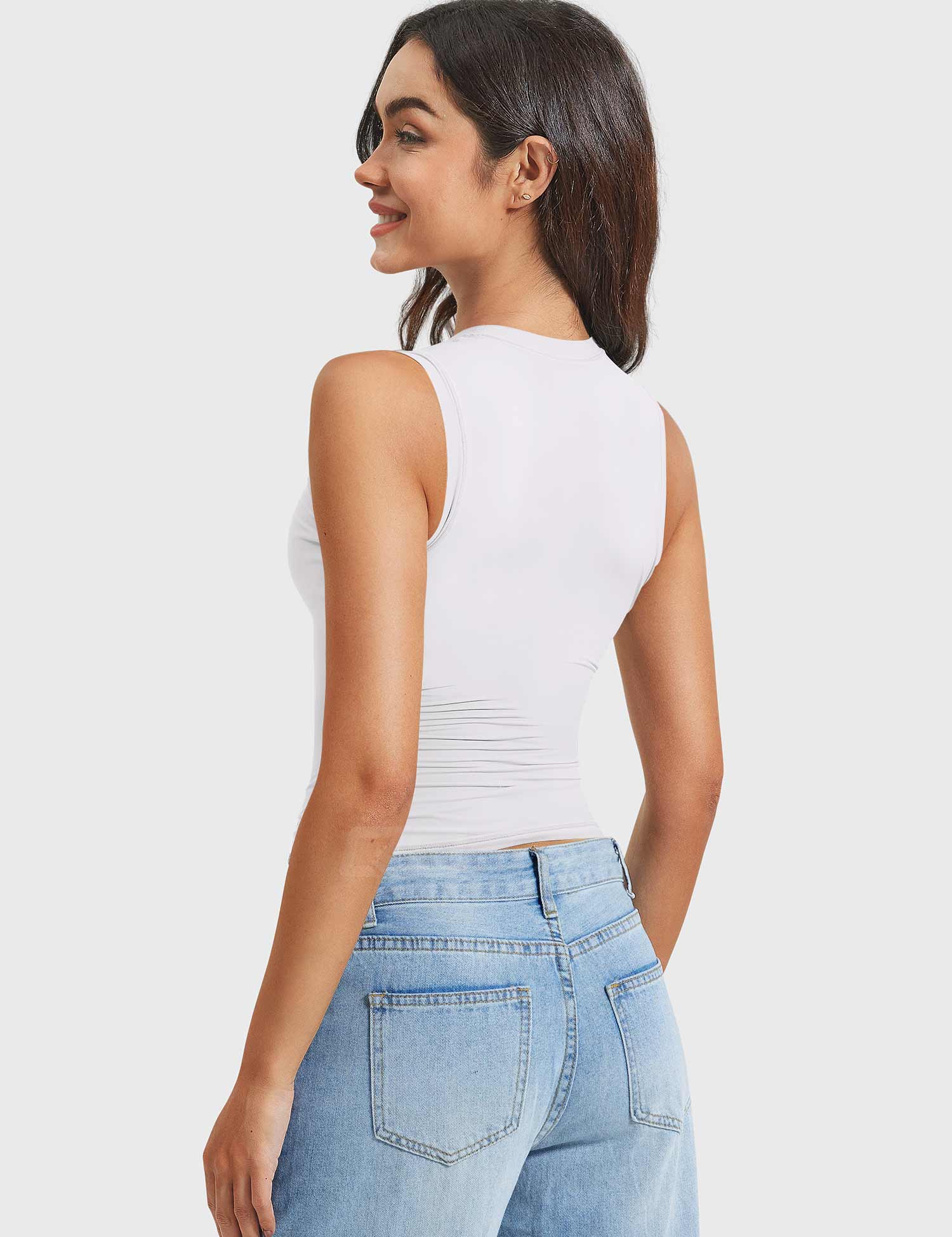 YGLEO Sweeney Mock Neck Tank