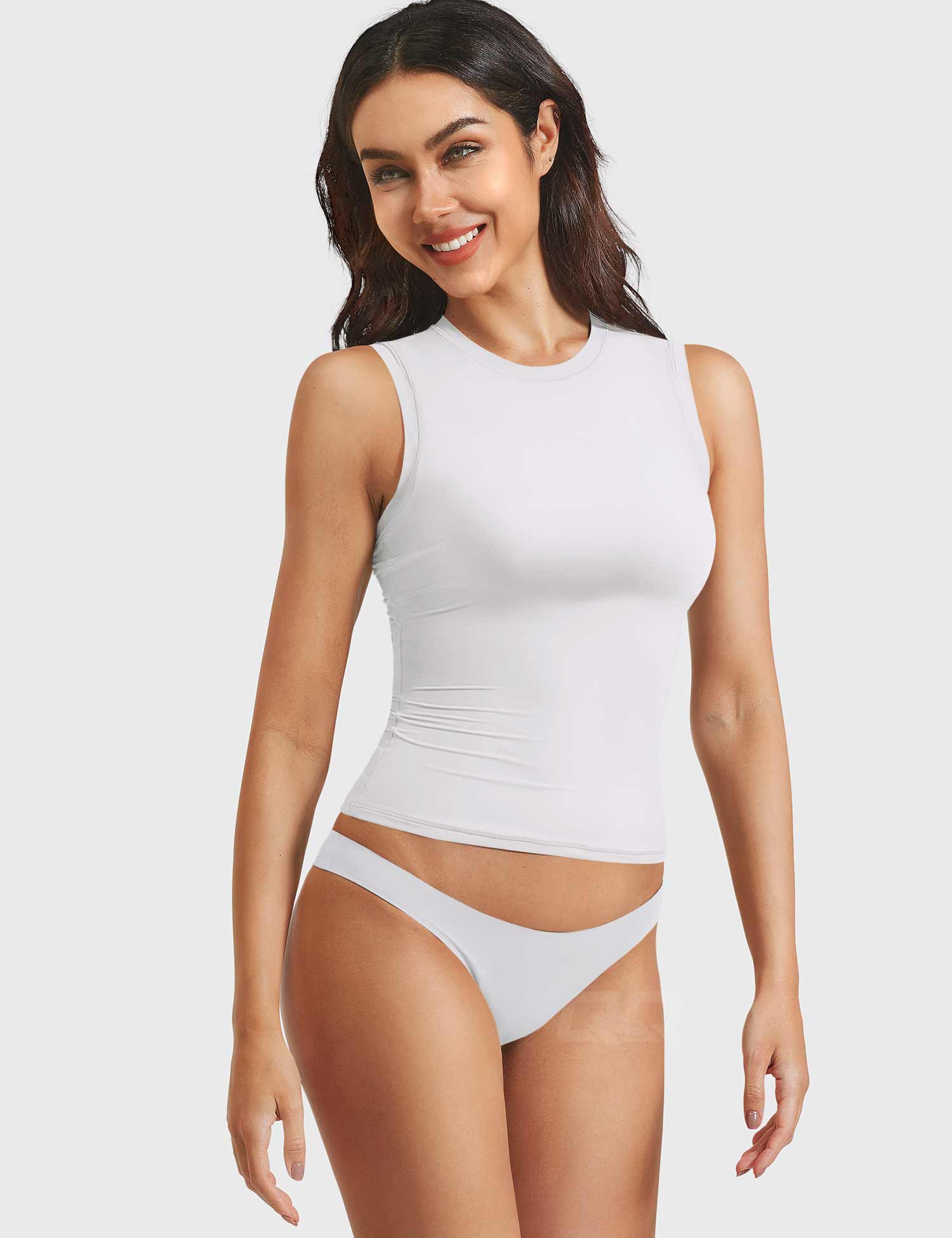 YGLEO Sweeney Mock Neck Tank