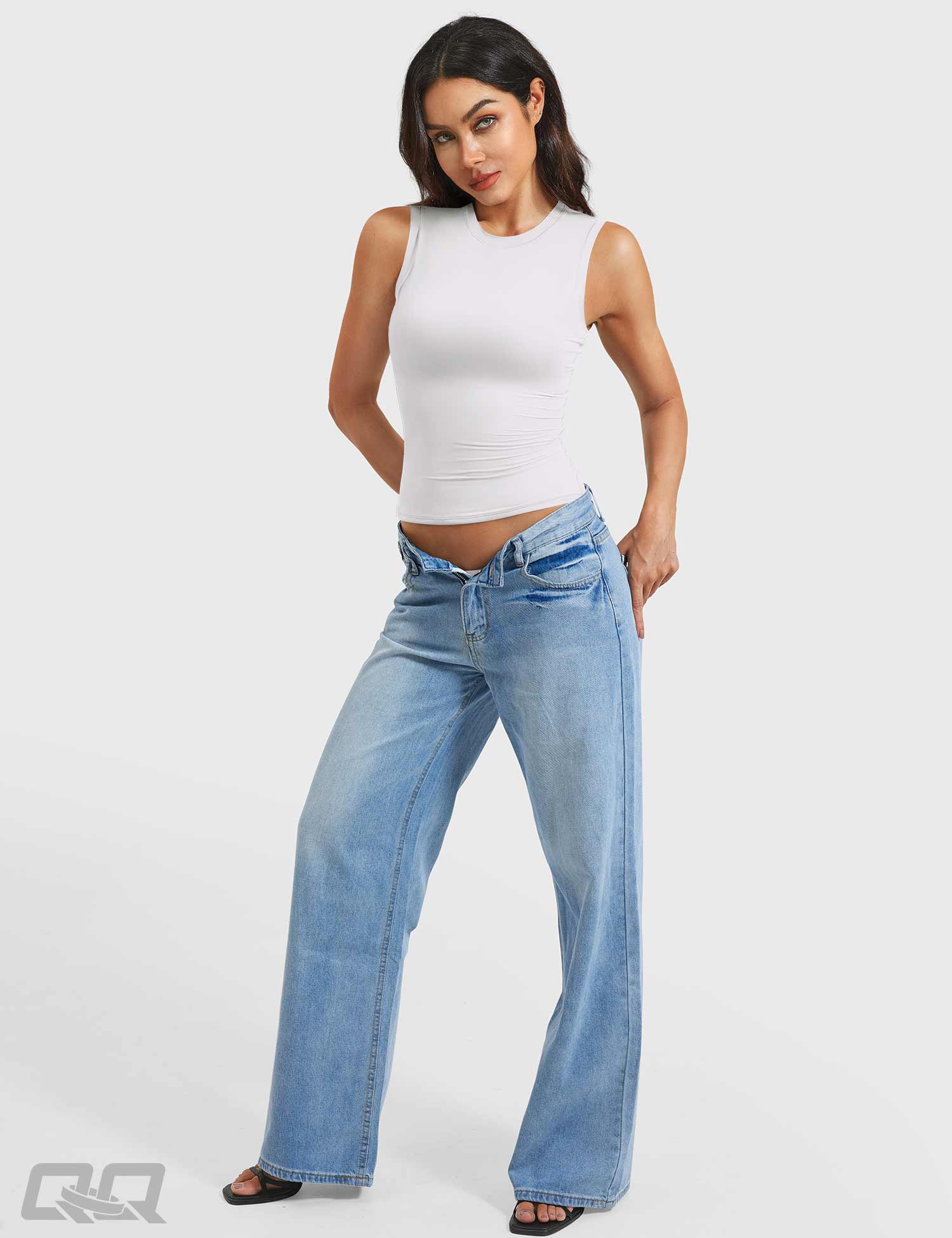 YGLEO Sweeney Mock Neck Tank