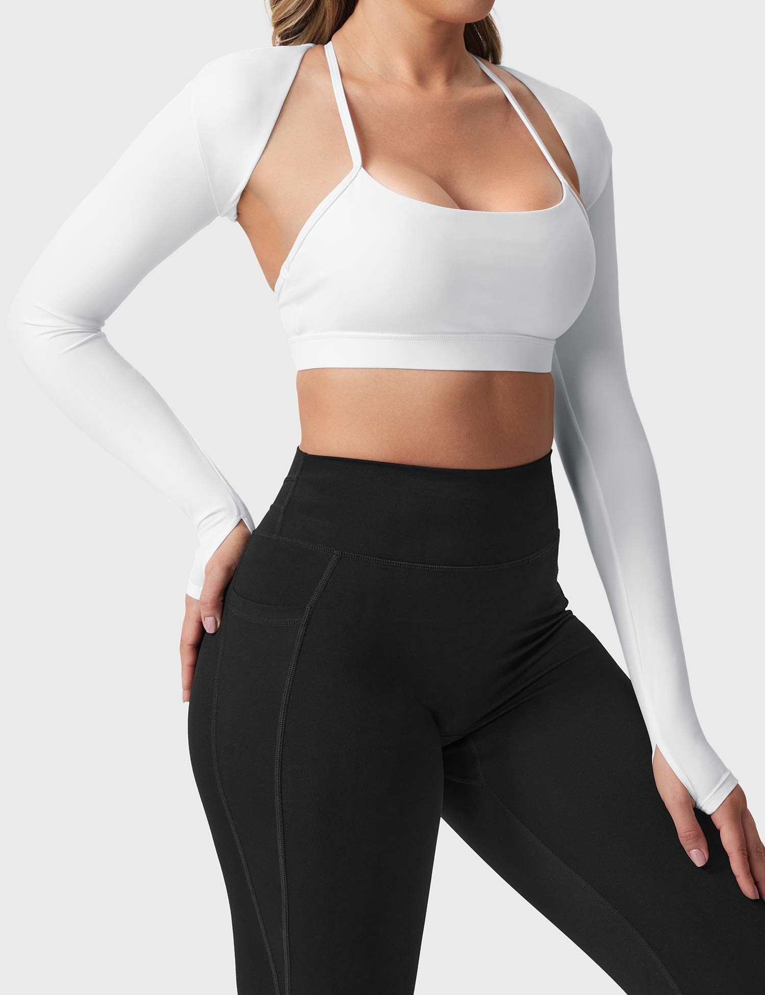 YGLEO Mini Long Sleeve Bolero Shrug