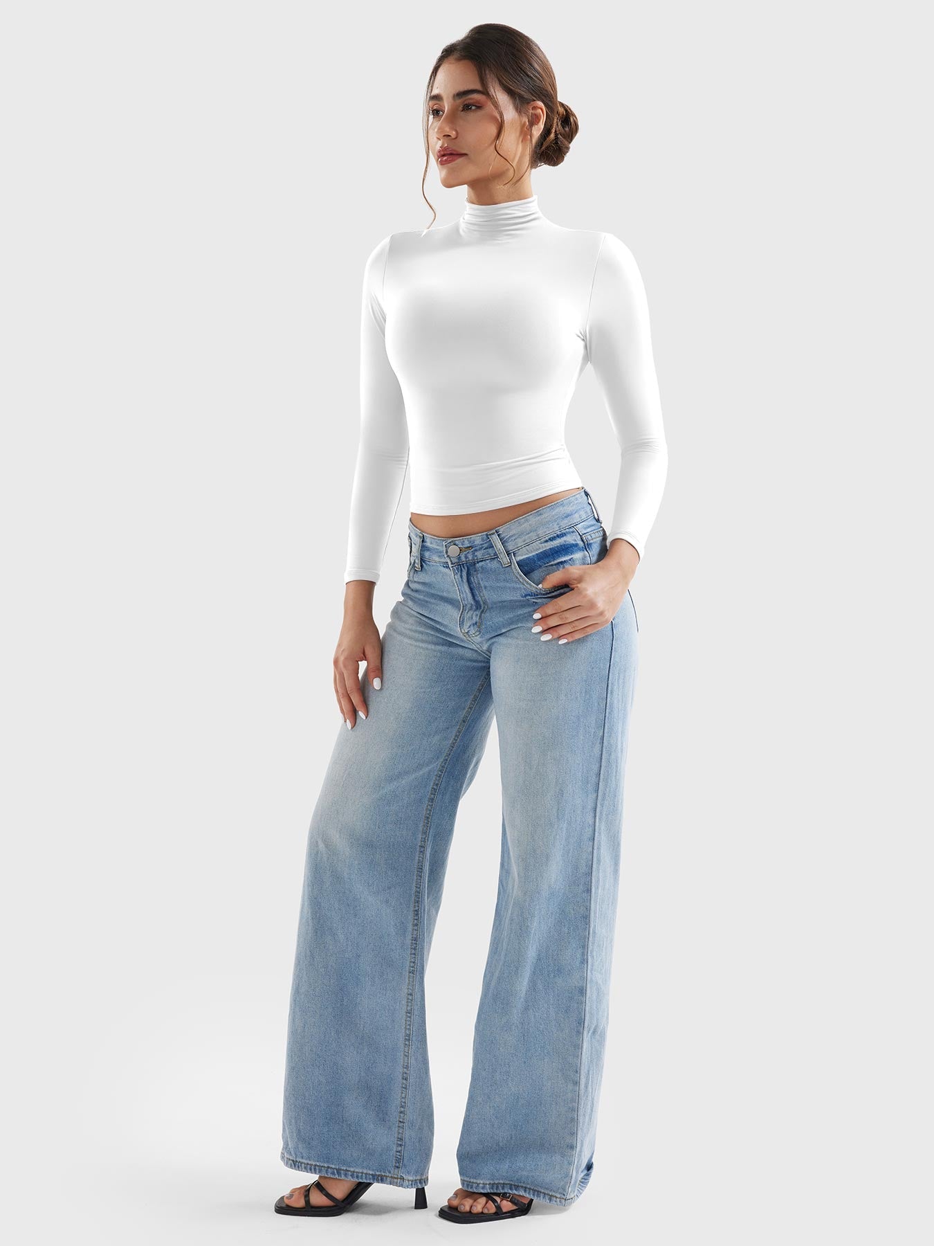 YGLEO Sariah Turtle Neck Long Sleeves Shirts