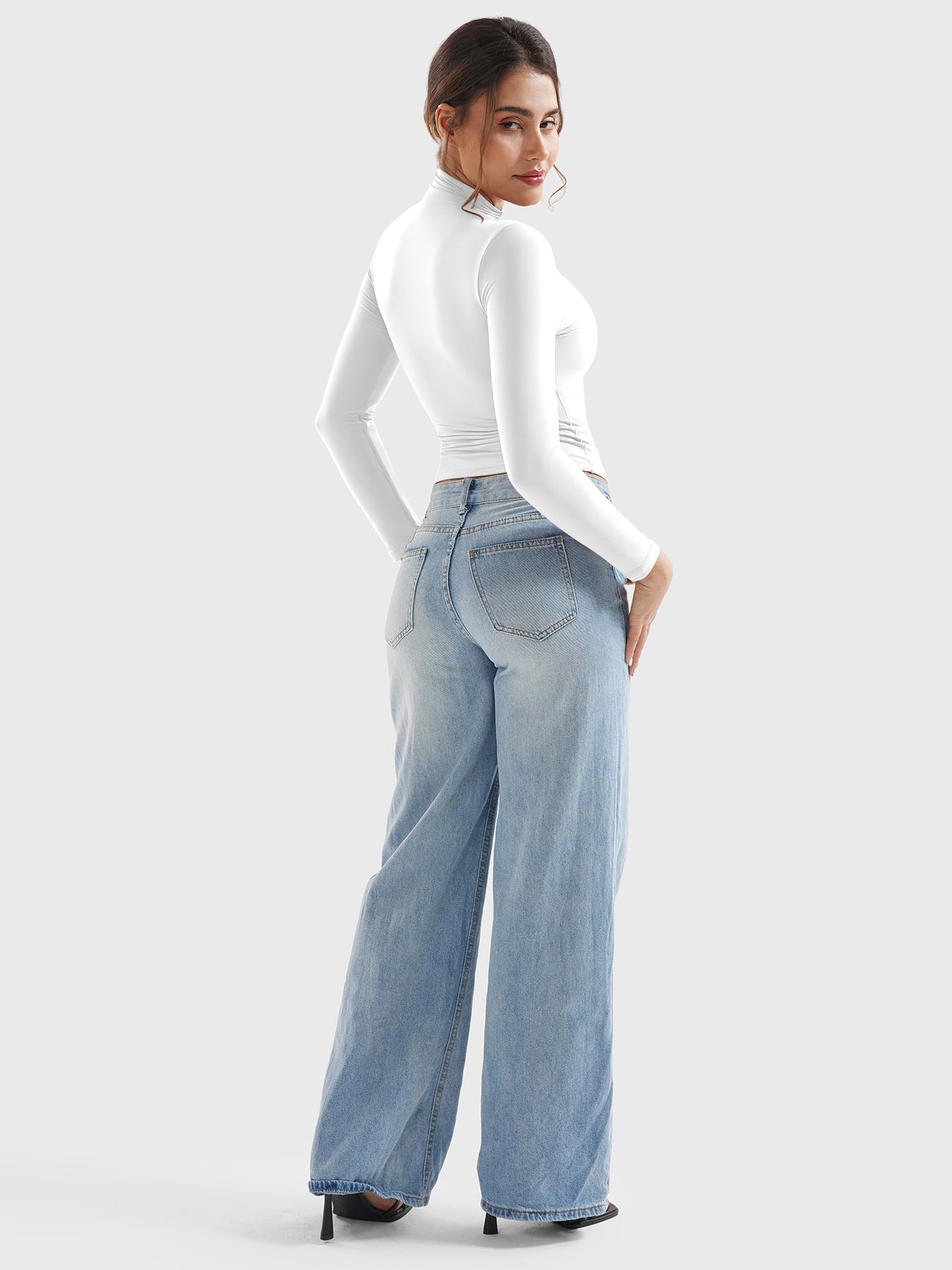 YGLEO Sariah Turtle Neck Long Sleeves Shirts